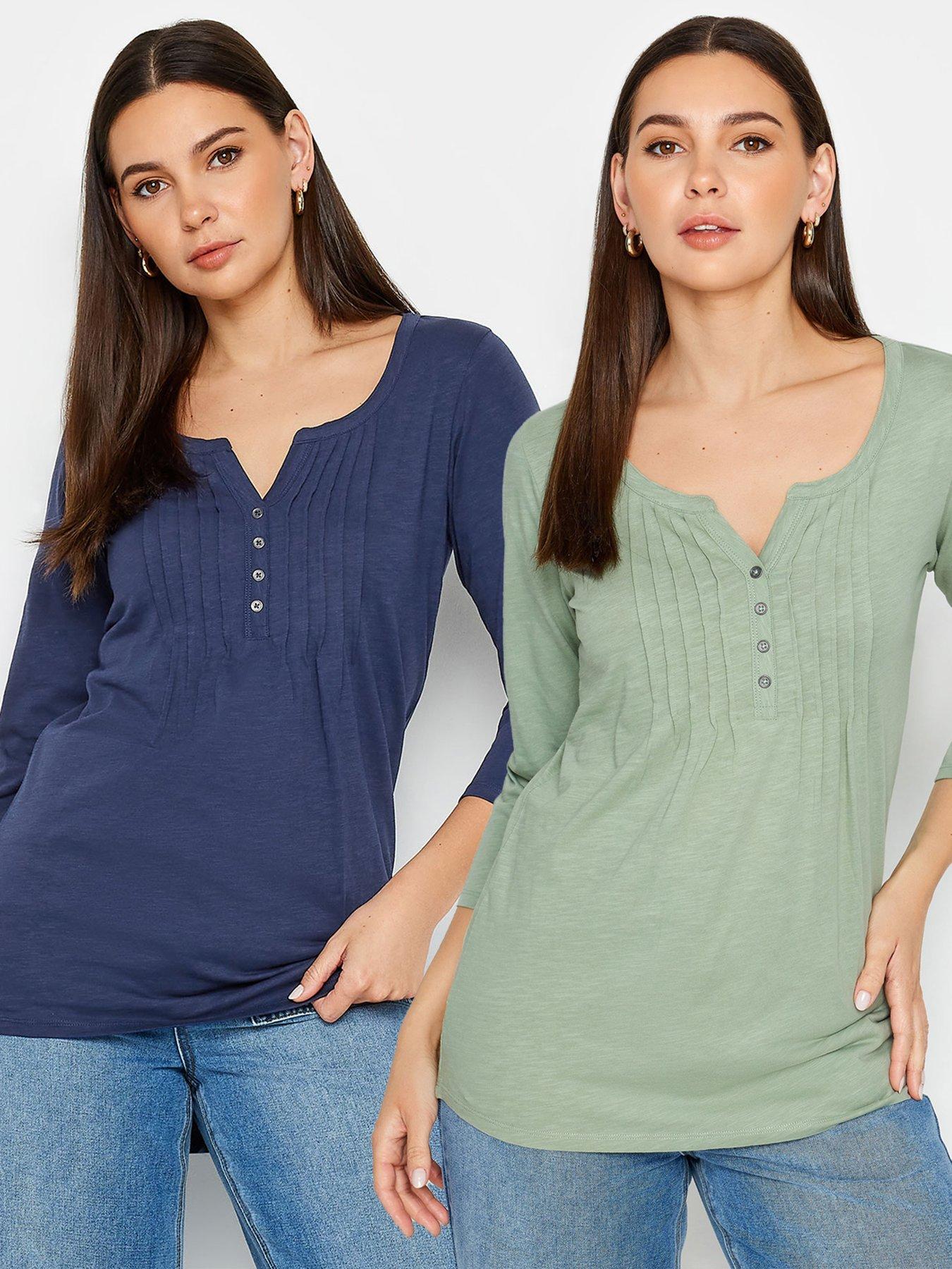 long-tall-sally-tall-2-pack-34-sleeve-pintuck-henley-navy-sage