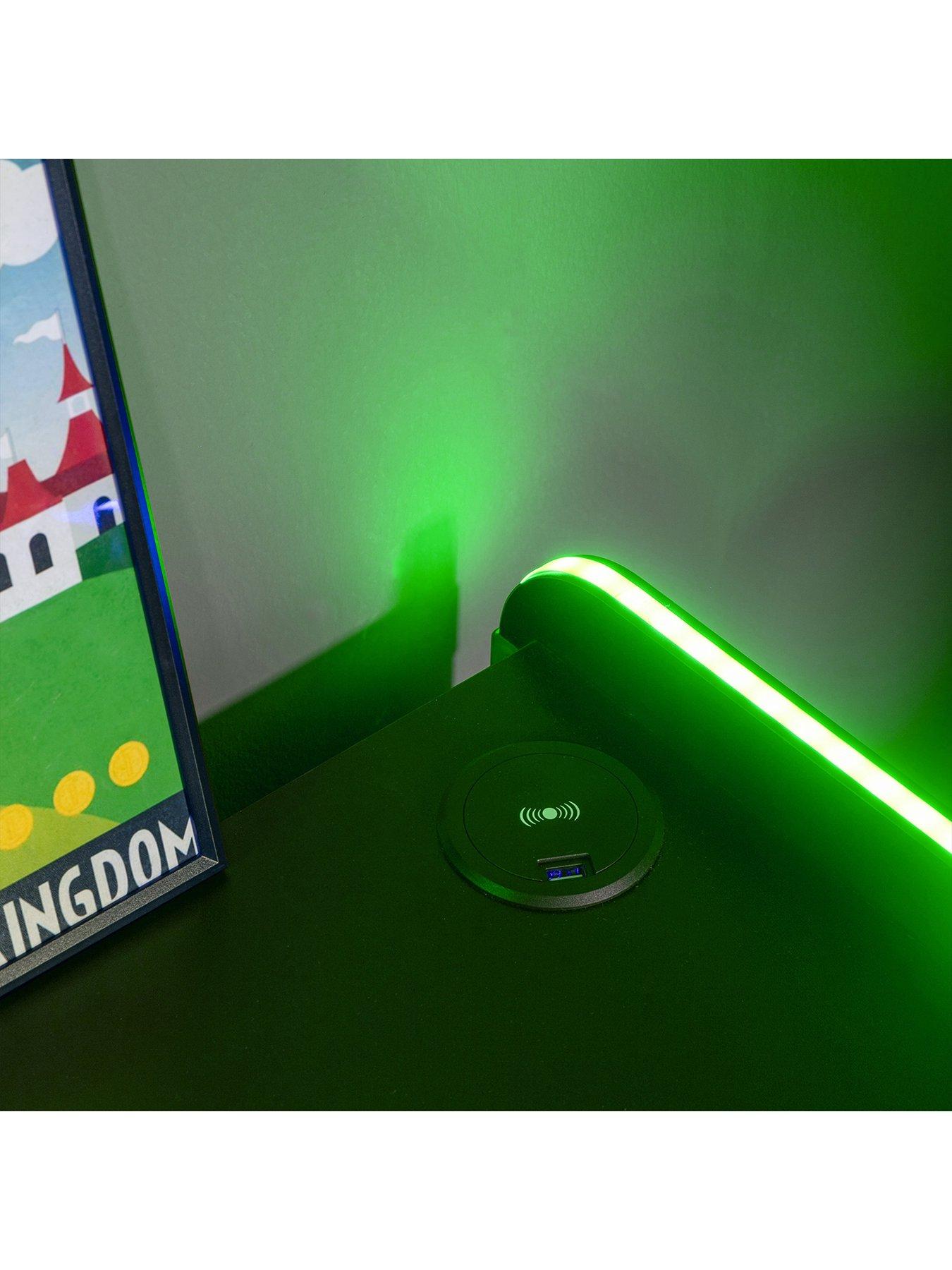 Image 5 of 7 of X Rocker Electra Bedside Table With Wireless Charging And Led Lights