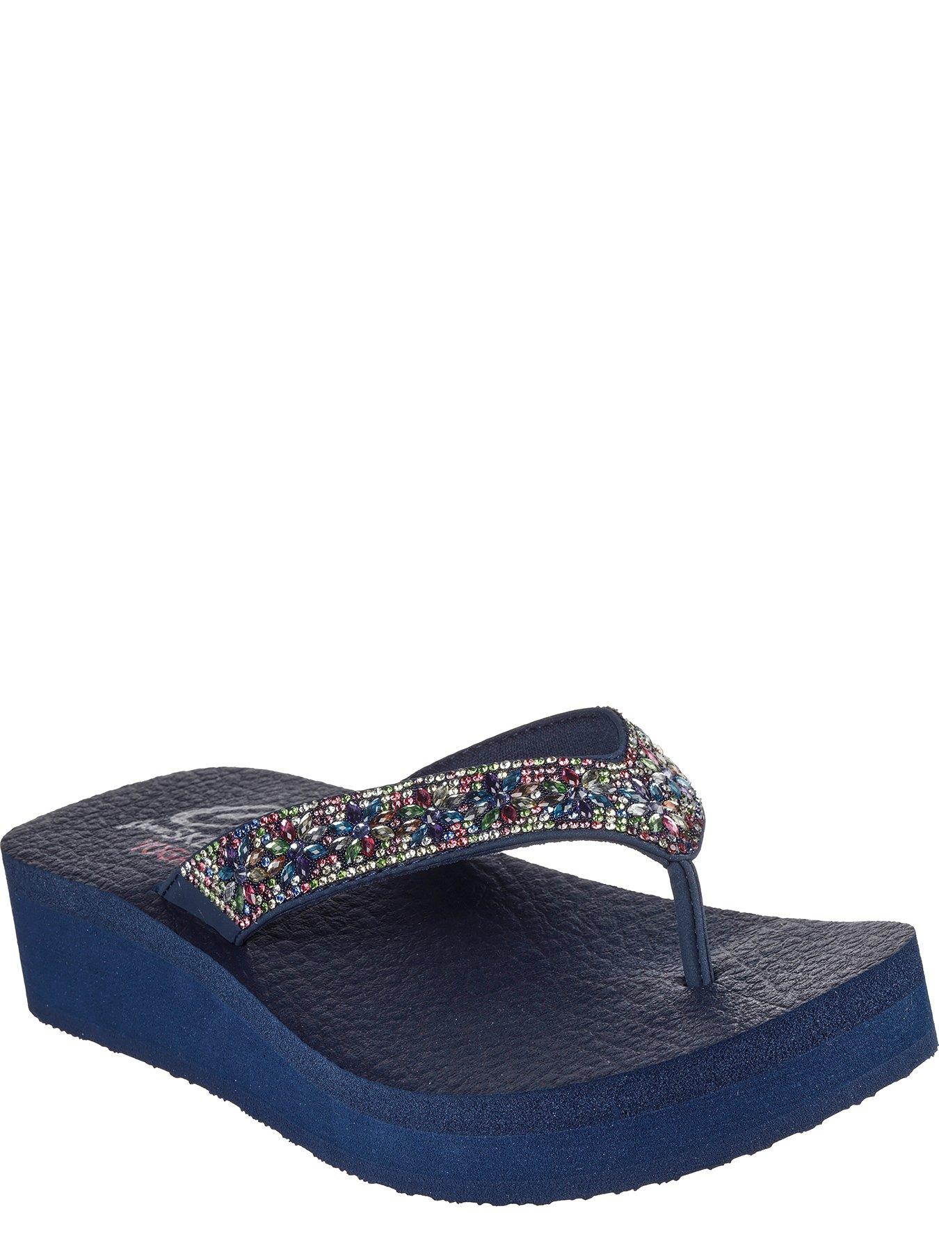 skechers-vinyasa-wild-daisies-floral-gem-thong-w-yoga-foam-sandal-navystillFront