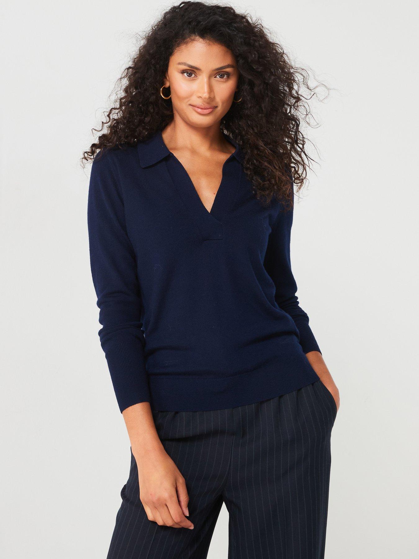 v-by-very-premium-merino-wool-collared-neck-jumper-navyoutfit