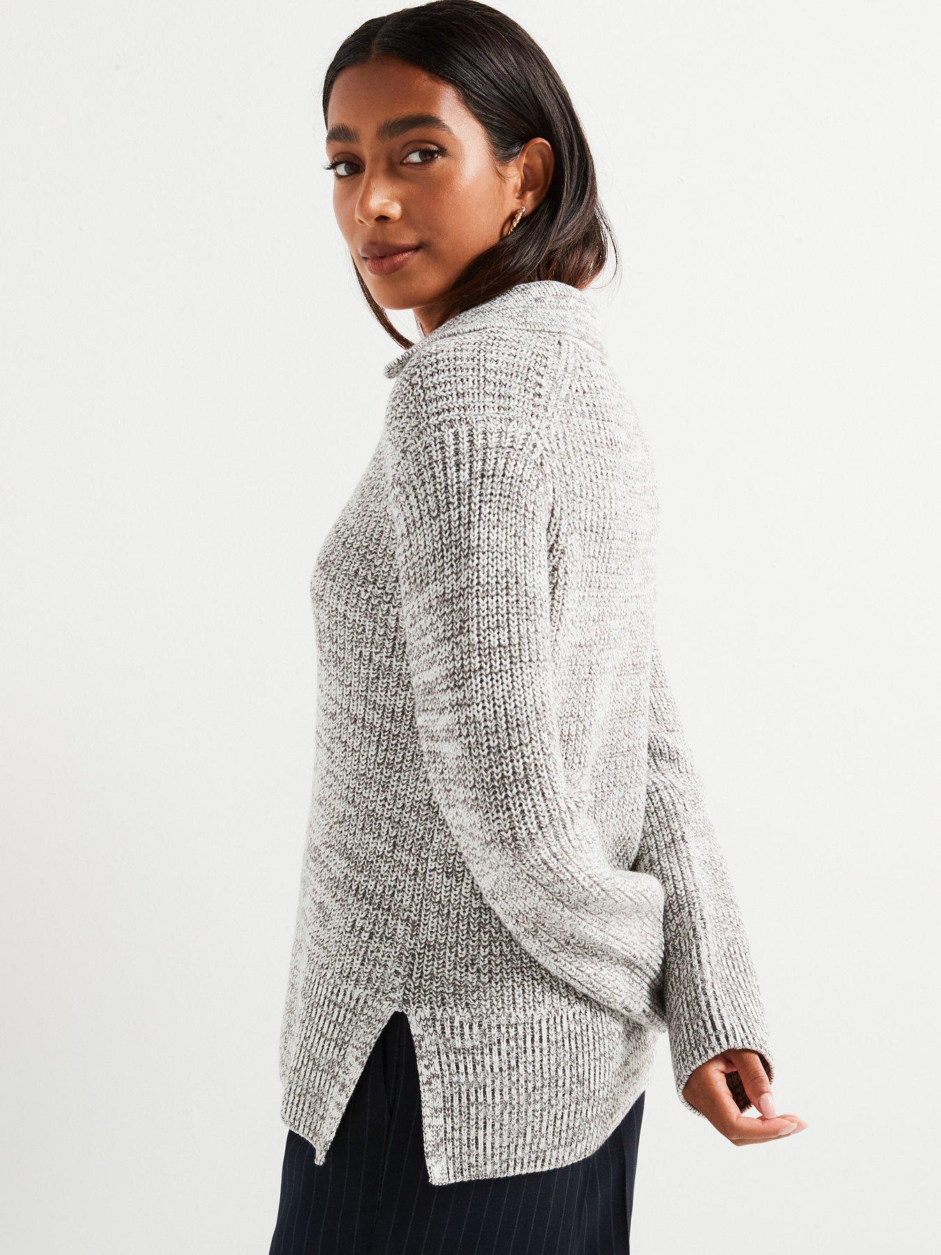 v-by-very-collared-neck-wide-sleeve-jumper-greystillFront