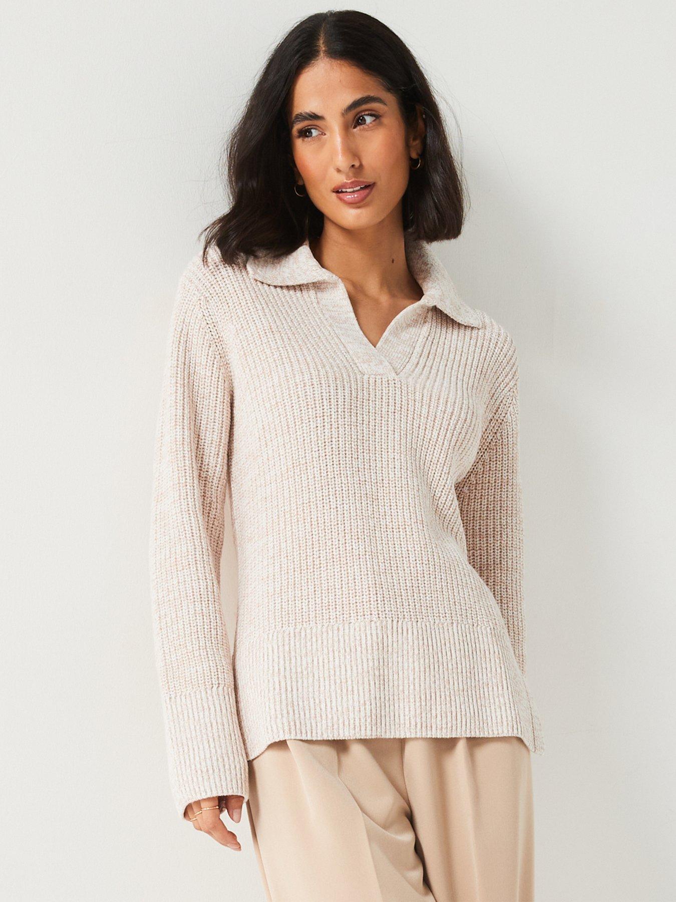 v-by-very-wide-sleeve-knitted-collared-jumper