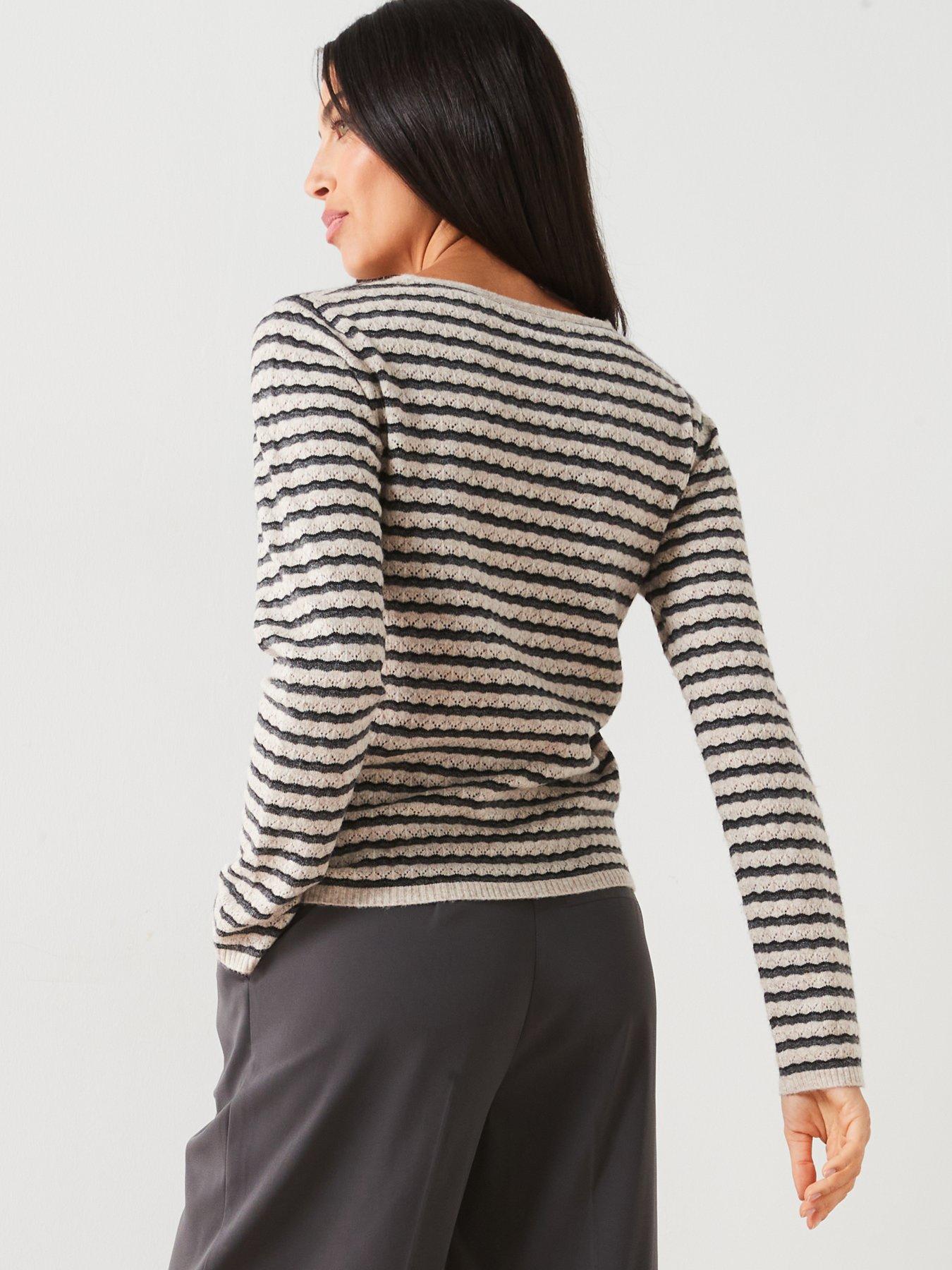 v-by-very-pointelle-stripe-jumper-with-woolstillFront