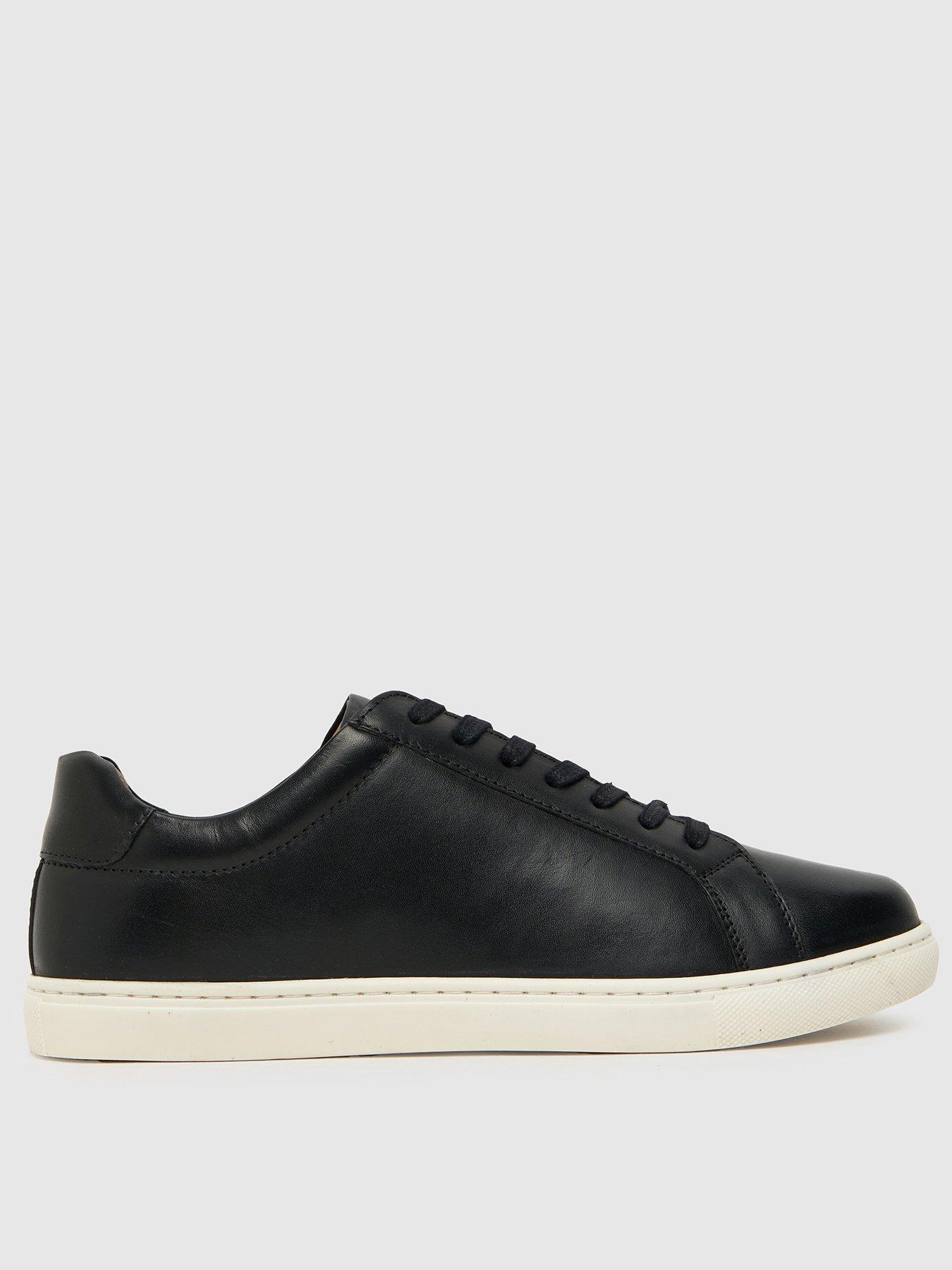 Image 1 of 4 of Schuh Schuh Wayne Leather Cupsole Trainers - Black