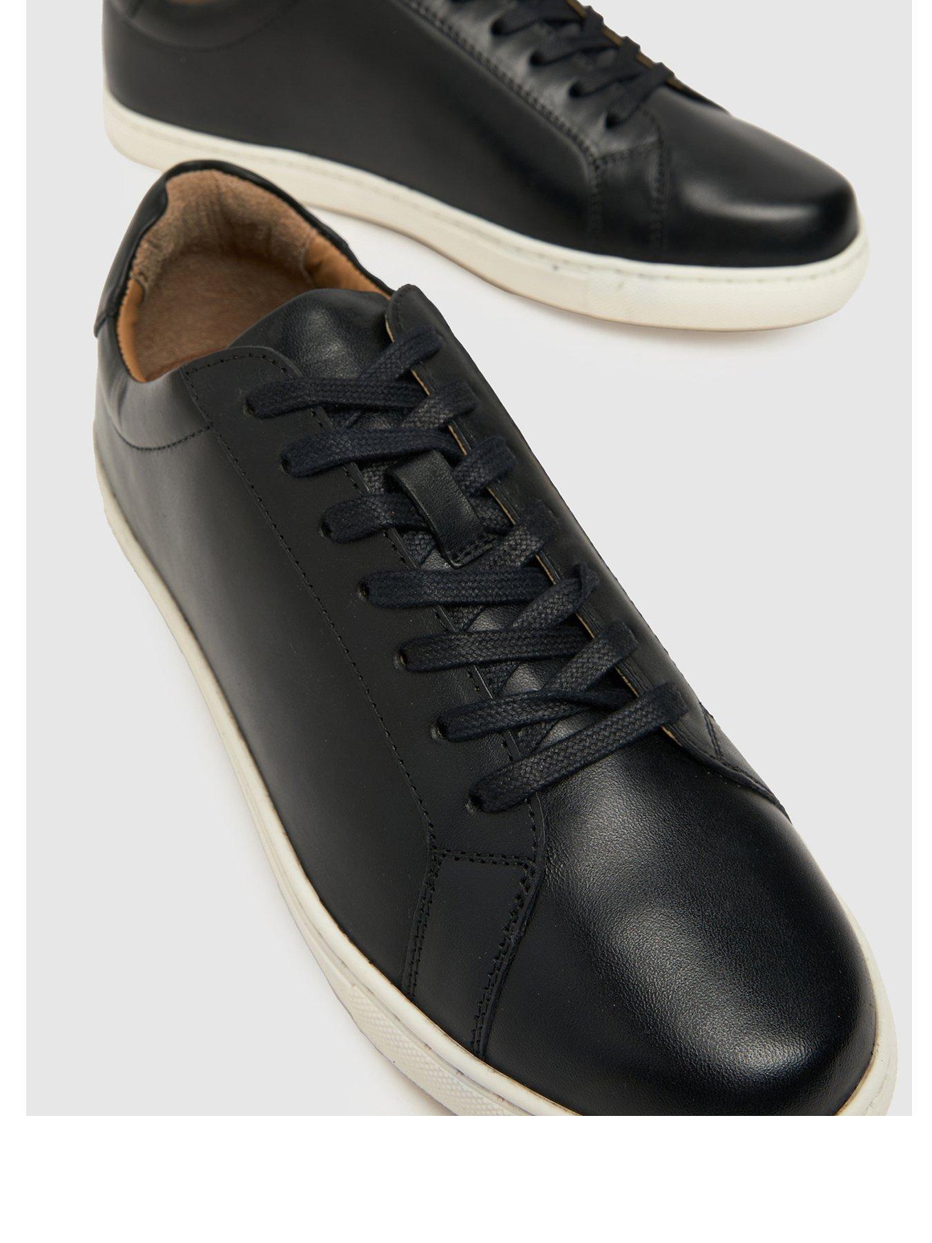 Image 3 of 4 of Schuh Schuh Wayne Leather Cupsole Trainers - Black