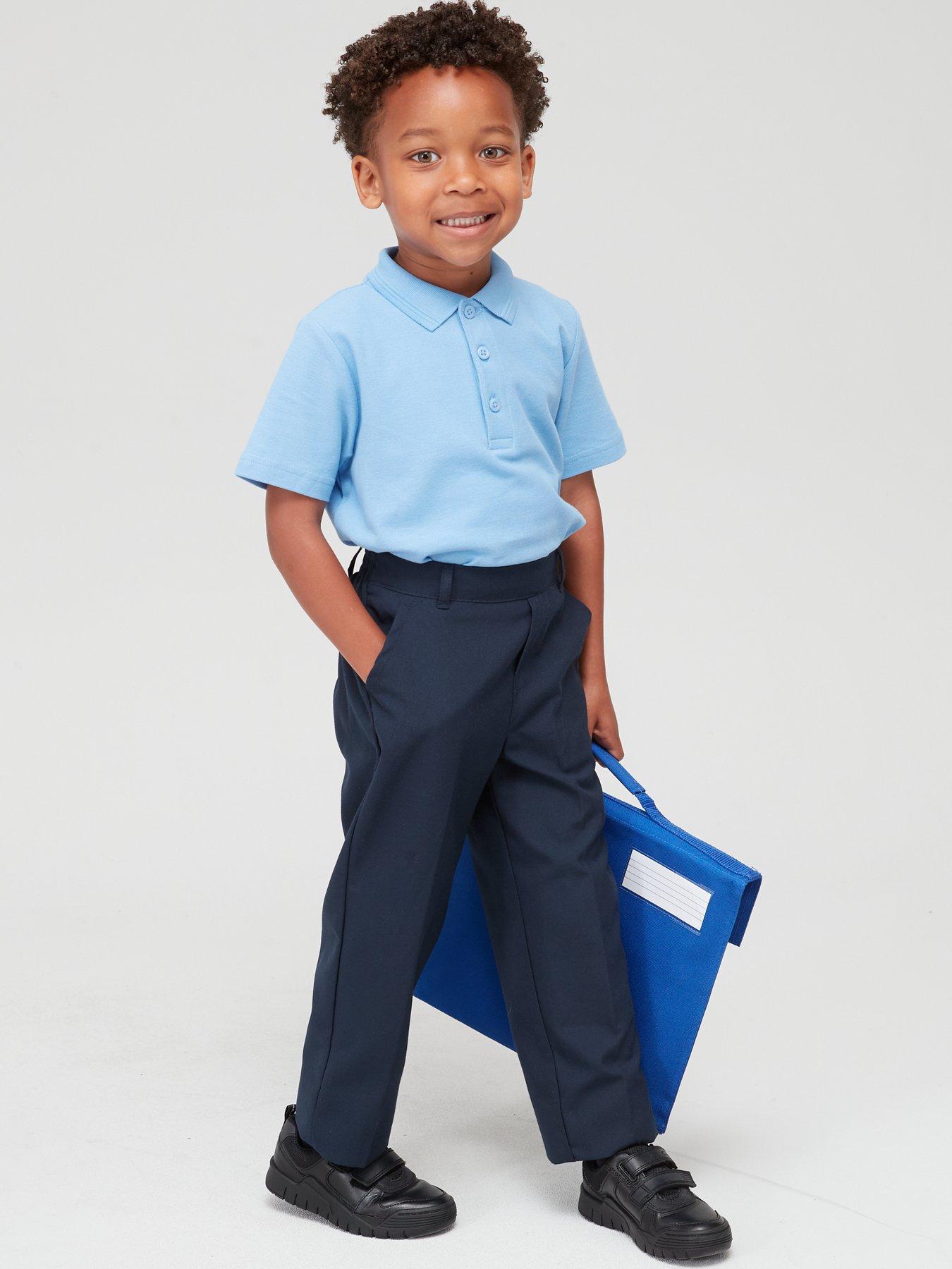undefined Everyday Boys 3 Pack Polo Top - Blue