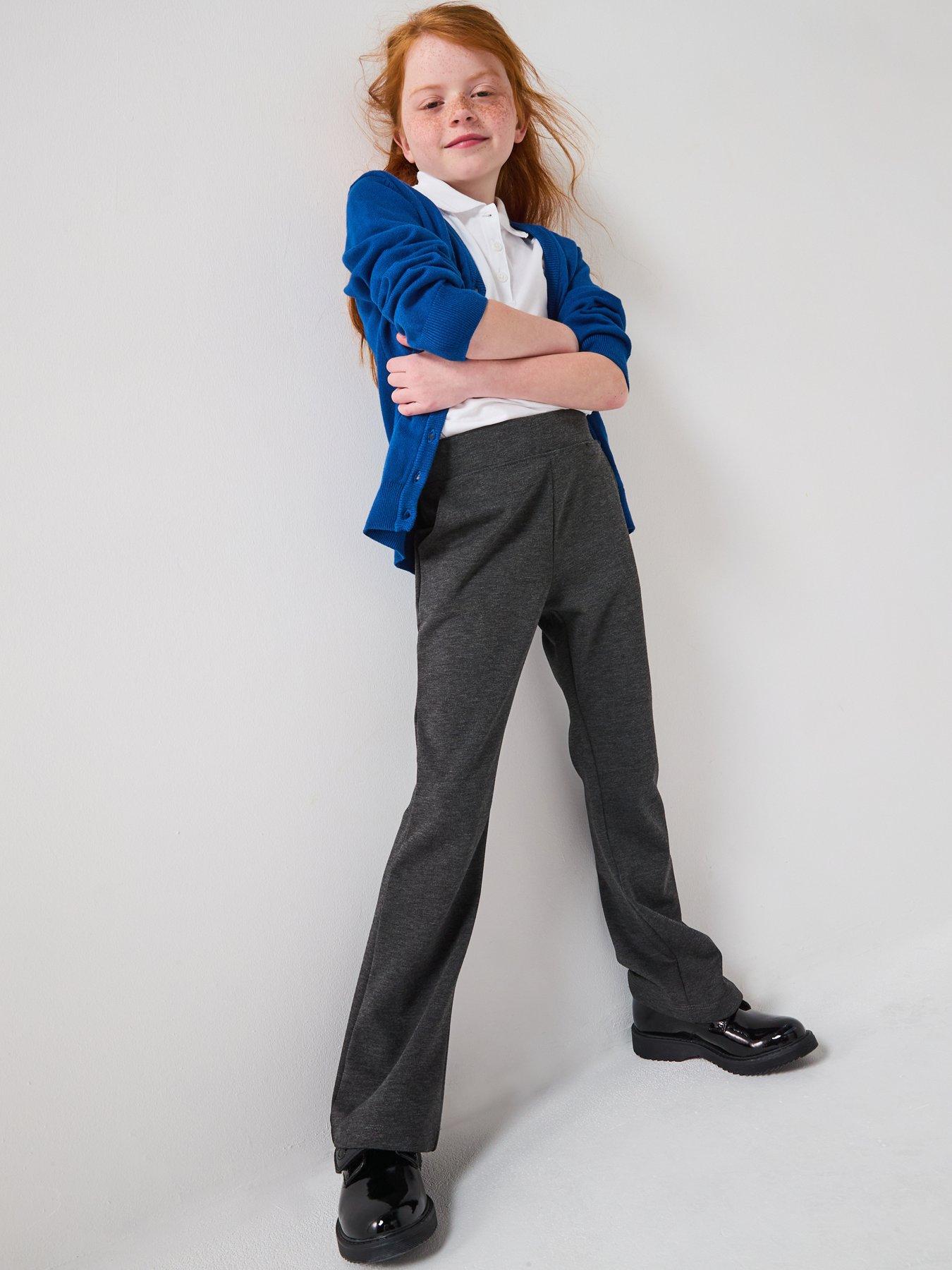 Image 1 of 7 of Everyday Girls 2 Pack Jersey Kick Flare Trouser - Grey