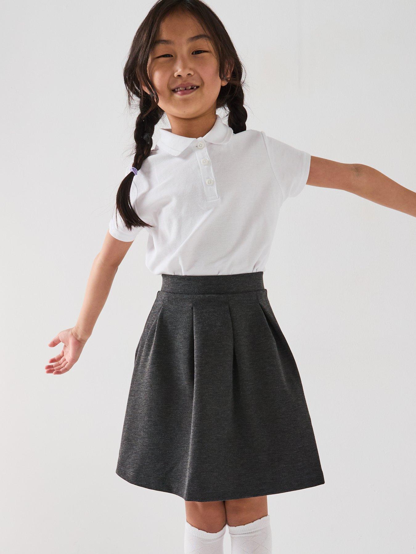 Image 7 of 7 of Everyday Girls 2 Pack Pleated Jersey Skirts - Grey
