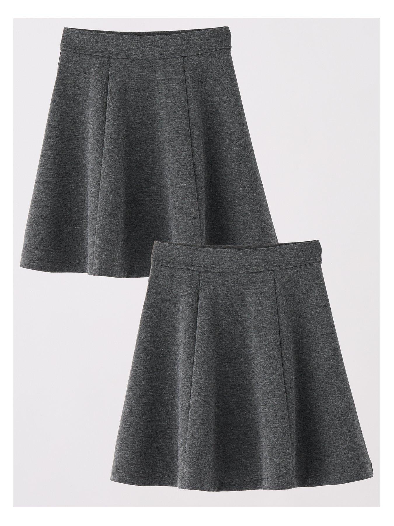 Image 2 of 7 of Everyday Girls 2 Pack Jersey Skater Skirts - Grey