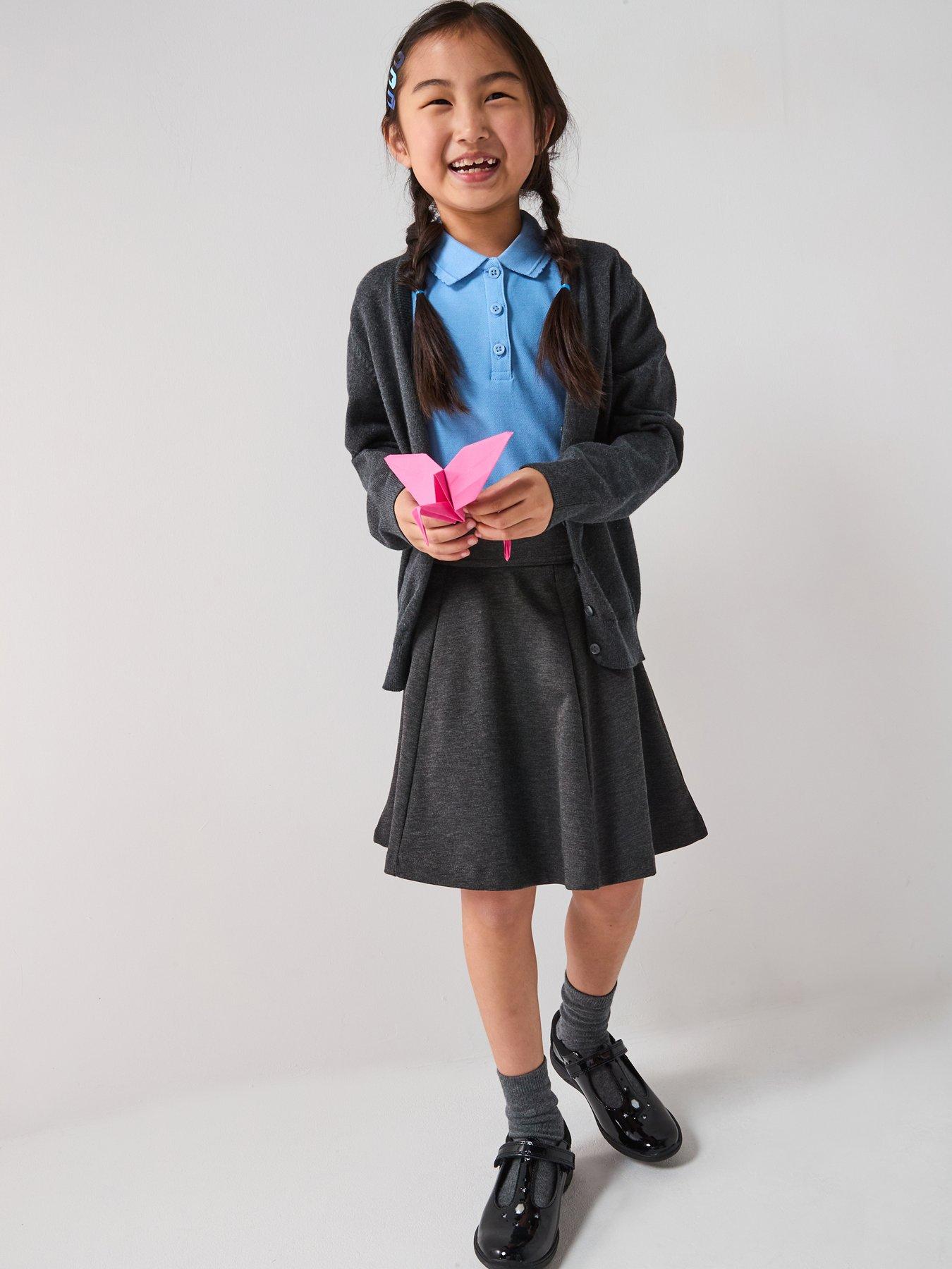 Image 7 of 7 of Everyday Girls 2 Pack Jersey Skater Skirts - Grey