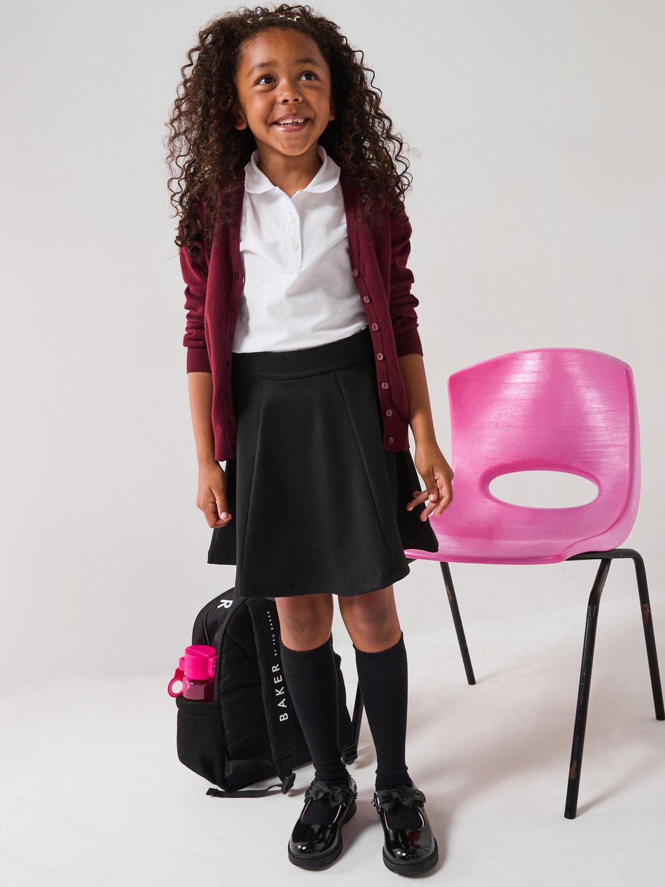 Image 1 of 7 of Everyday Girls 2 Pack Jersey Skater Skirts - Black