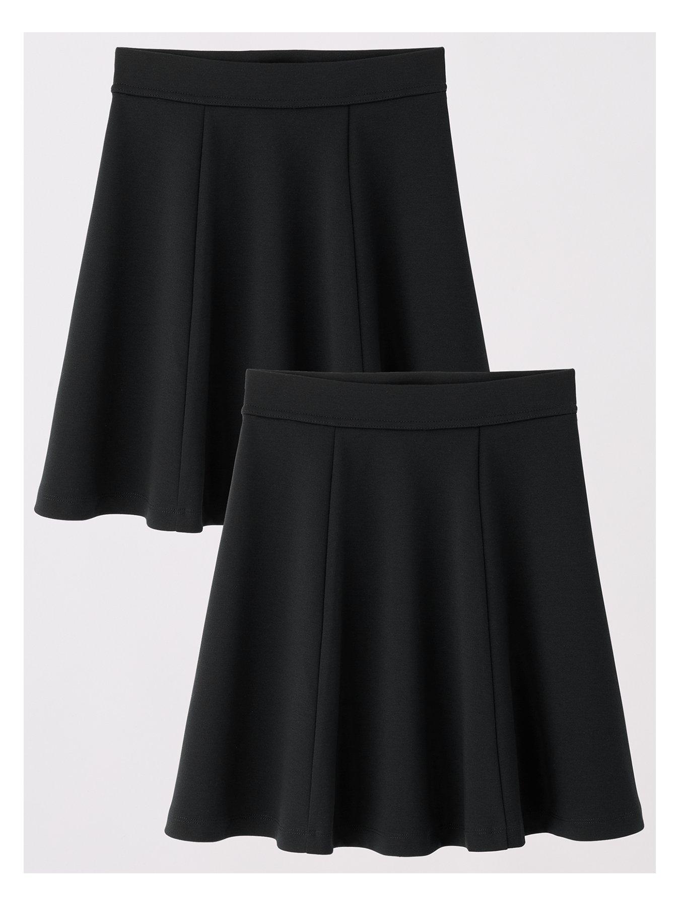 Image 2 of 7 of Everyday Girls 2 Pack Jersey Skater Skirts - Black