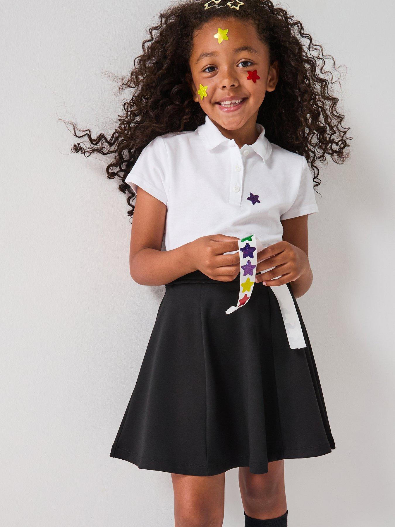 Image 7 of 7 of Everyday Girls 2 Pack Jersey Skater Skirts - Black