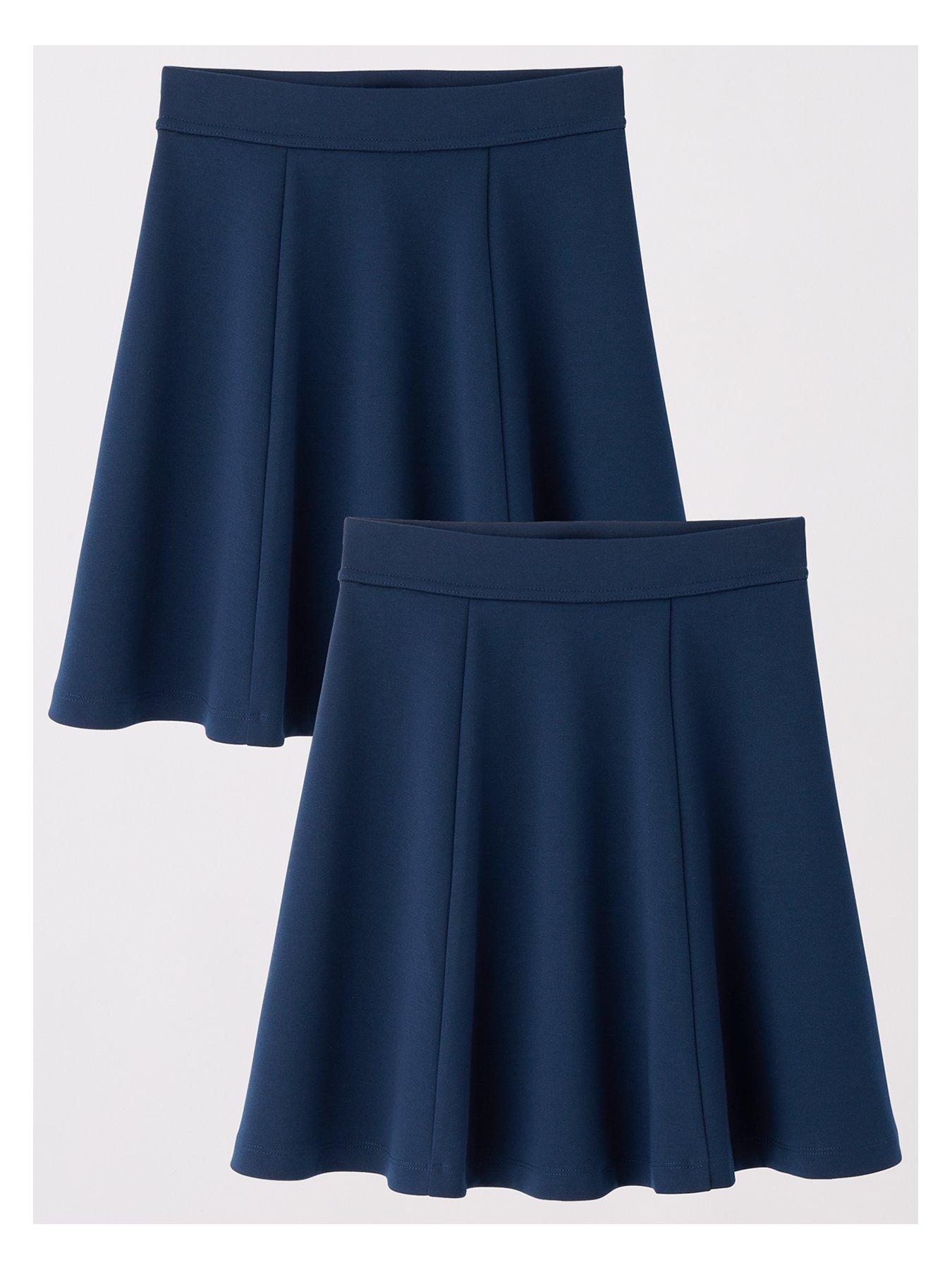Image 2 of 7 of Everyday Girls 2 Pack Jersey Skater Skirts - Navy