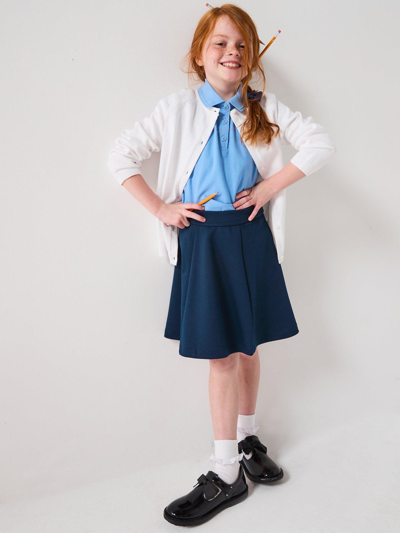 Image 7 of 7 of Everyday Girls 2 Pack Jersey Skater Skirts - Navy
