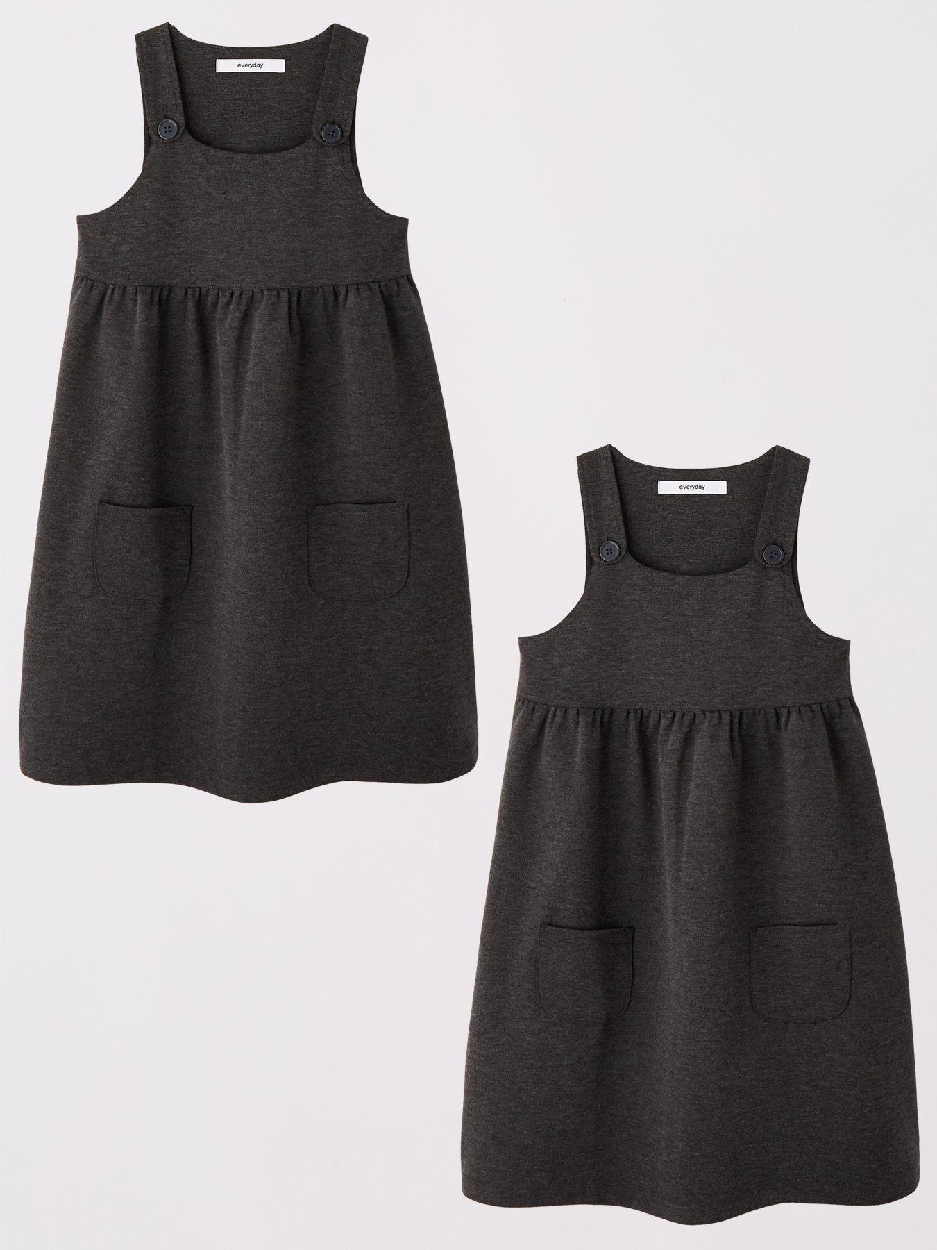 Grey jersey pinafore school dress best sale