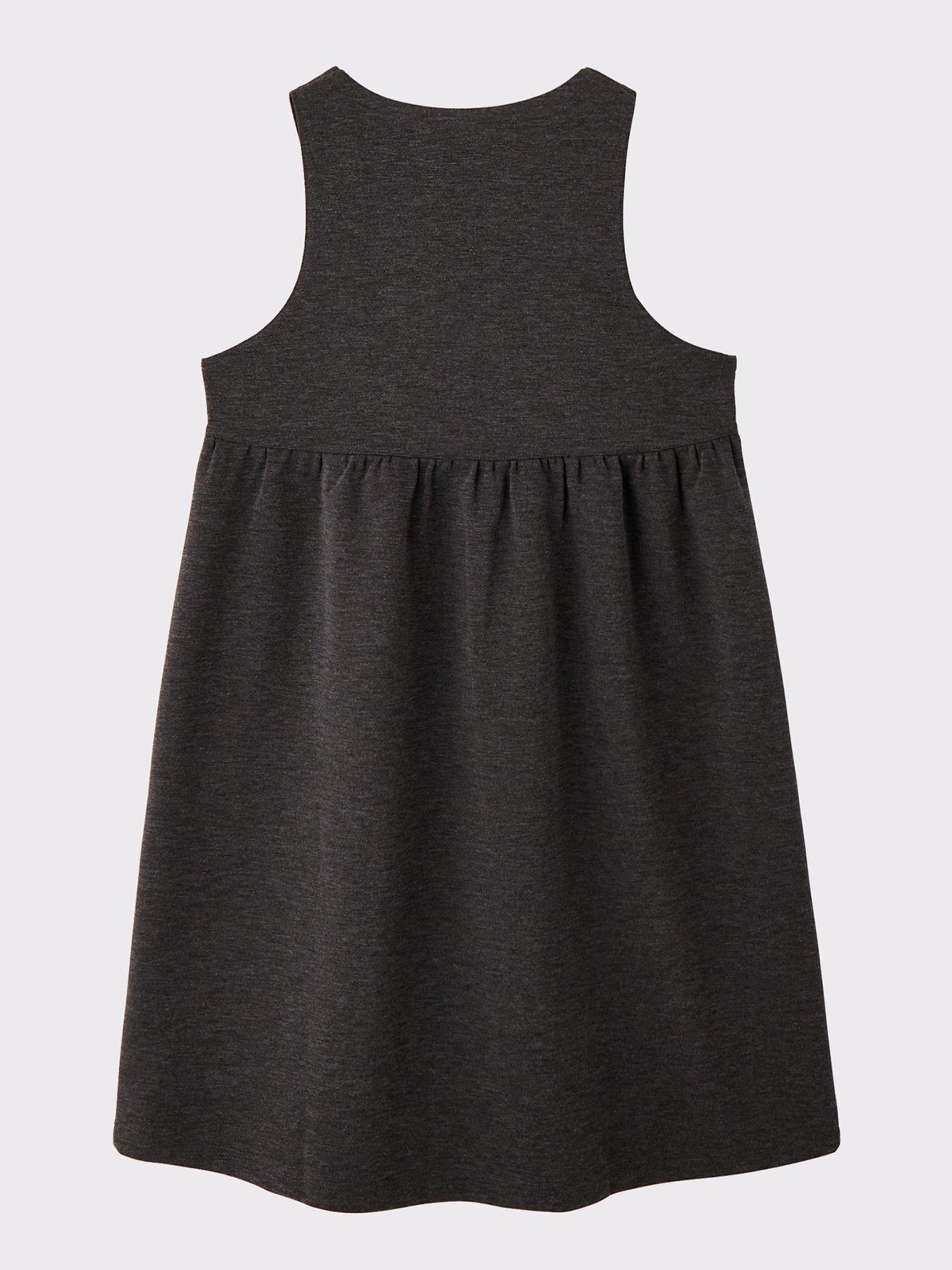 Image 3 of 7 of The Very Collection Girls 2 Pack Jersey Pinafore - Grey