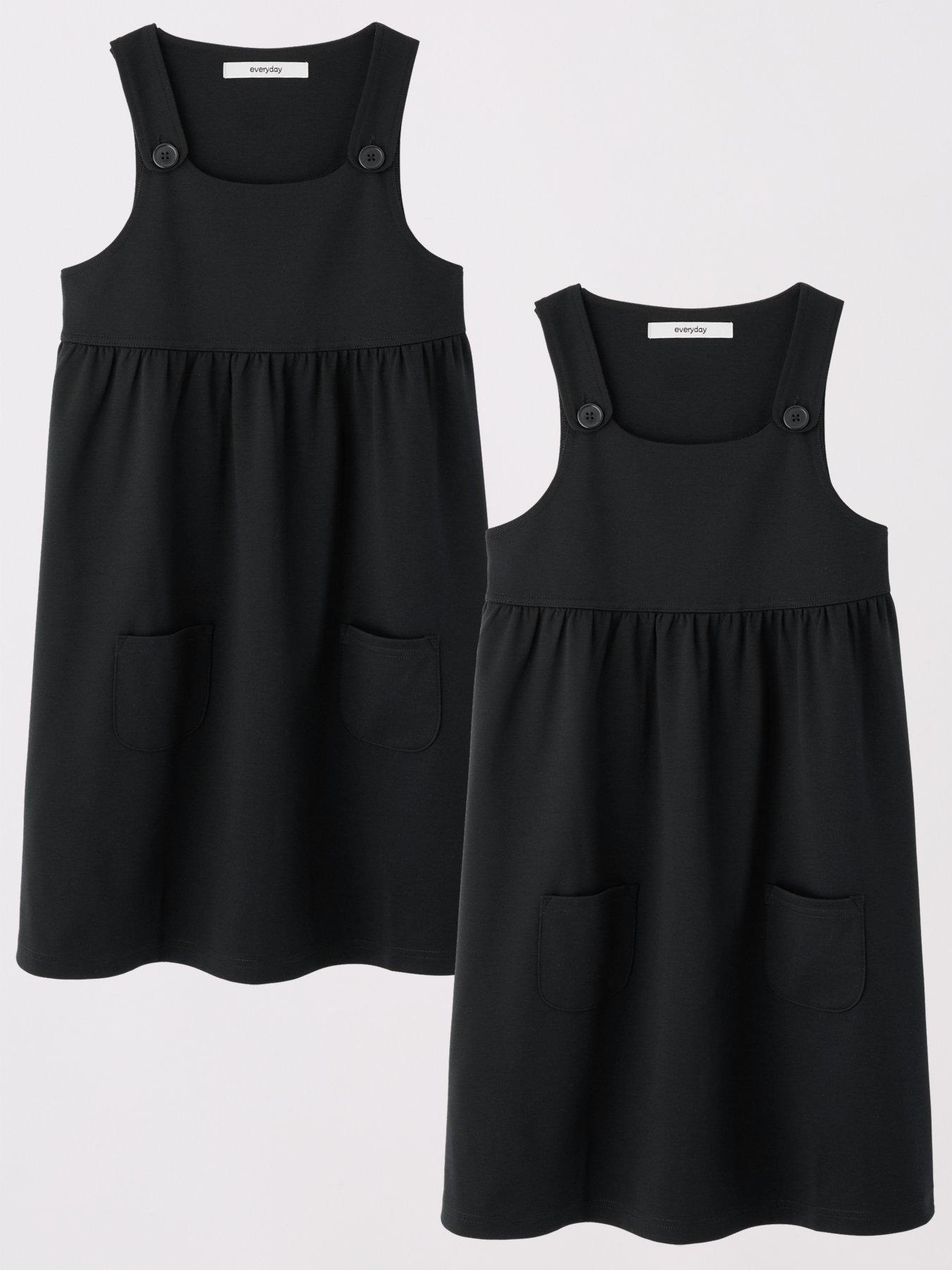 everyday-girls-2-pack-jersey-pinafore-blackfront