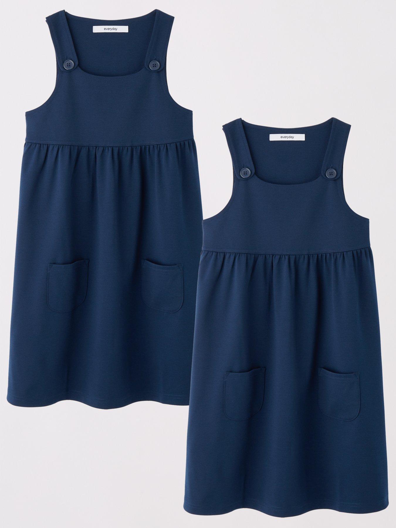 everyday-girls-2-pack-jersey-pinafore-navy