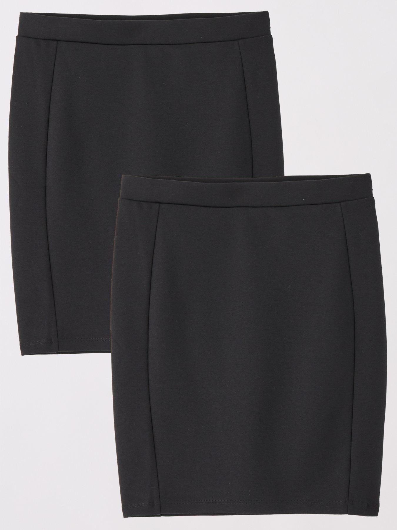 Everyday Girls 2 Pack Jersey School Tube Skirts Black Very Ireland