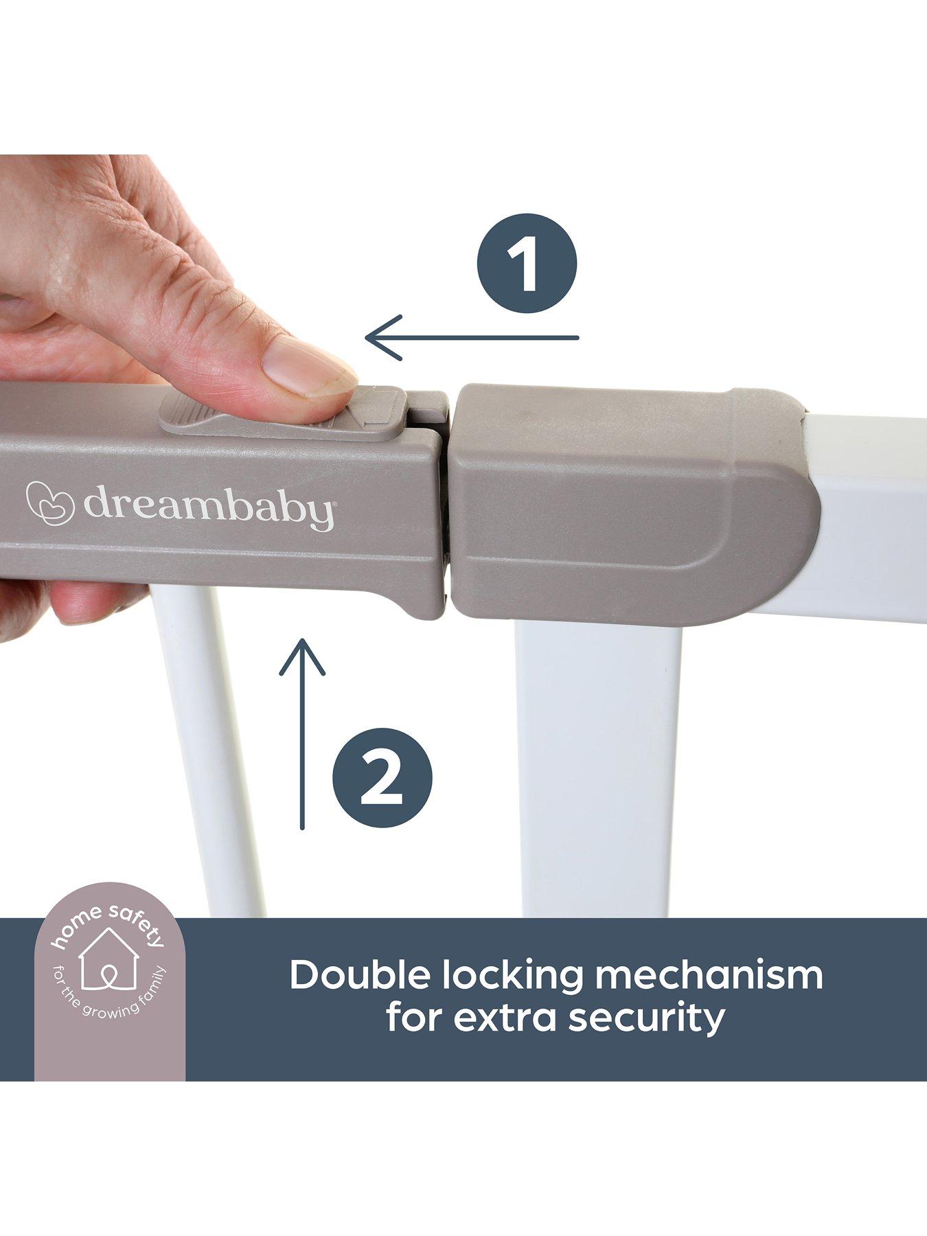 dreambaby-ava-wide-gate-with-1-x-9cm-and-1-x-18cm-extensionnbsp--whitedetail