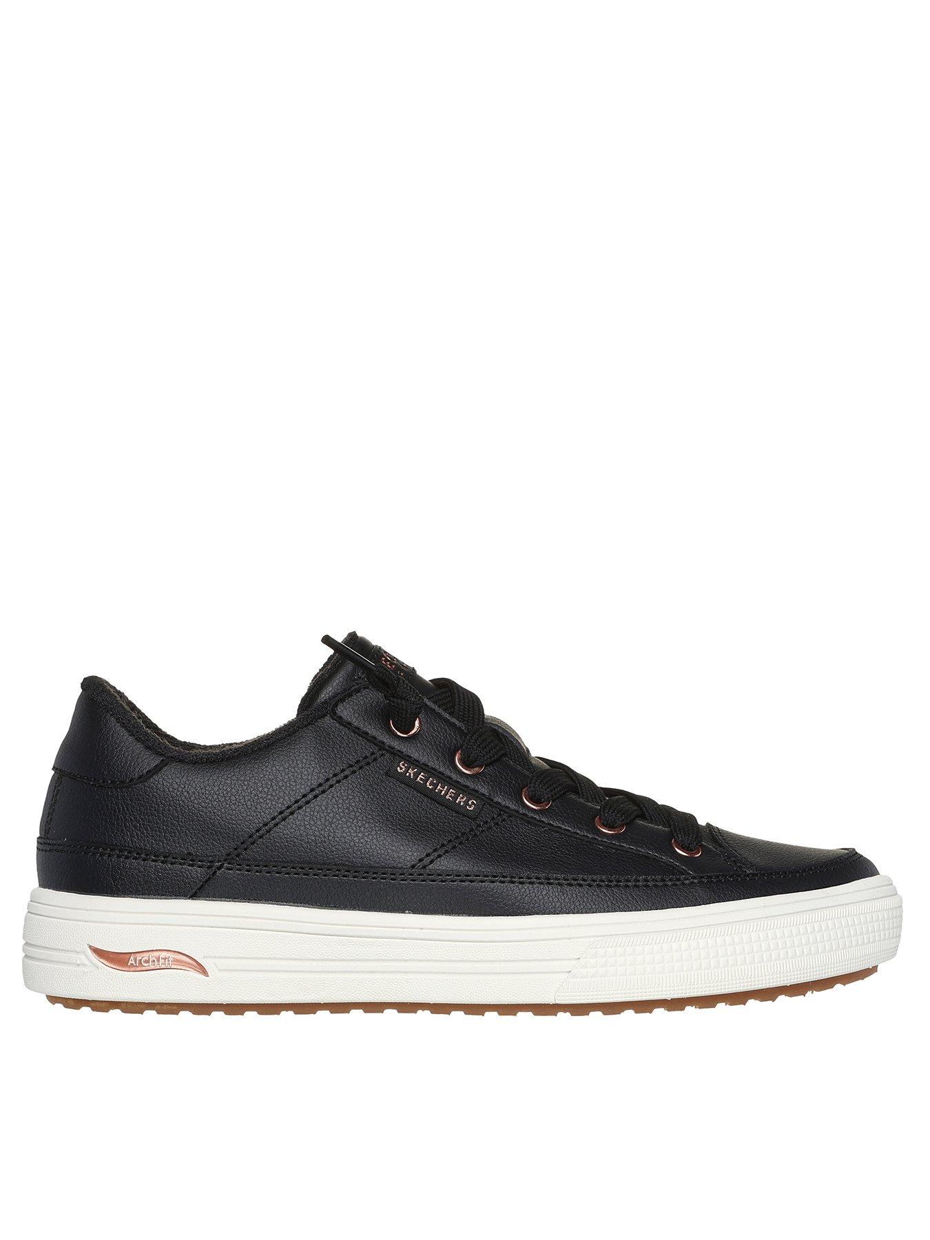 skechers-duraleather-laced-slip-on-archfit-arcade-fashion-sneaker-black