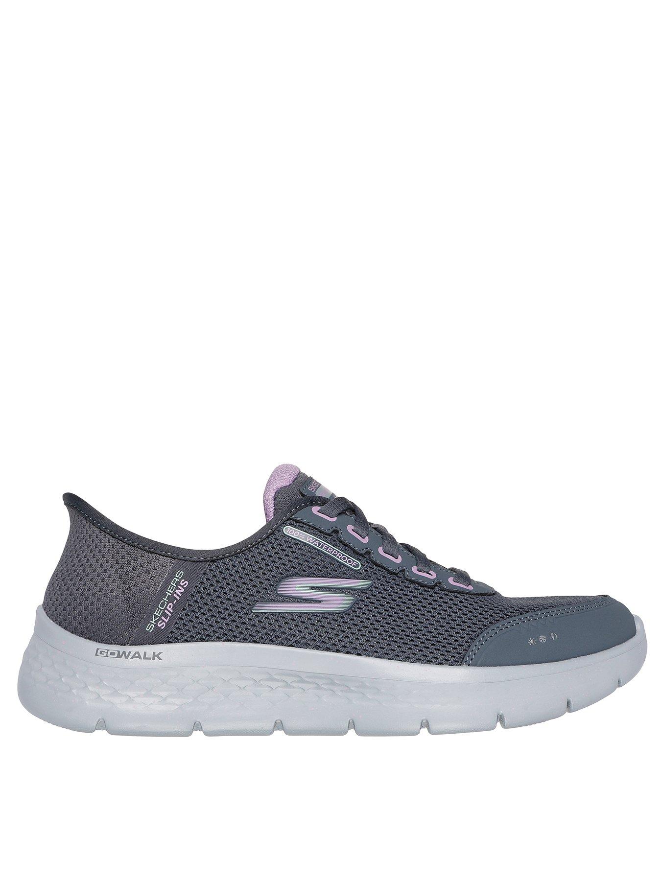 skechers-slip-ins-100-waterproof-mesh-lace-up-trainers-grey