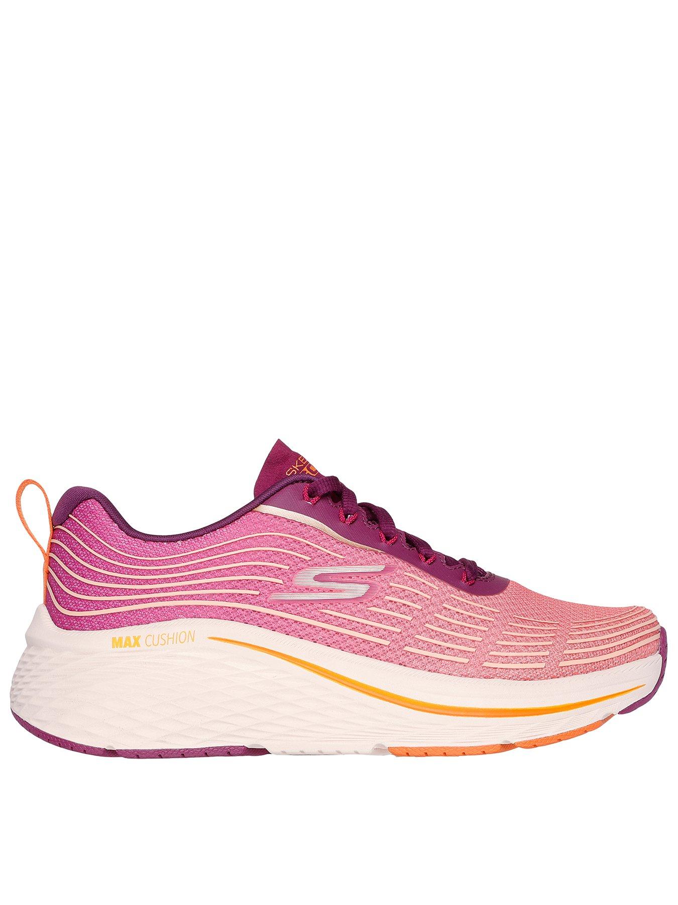 skechers-athletic-ombre-mesh-lace-up-trainers-dark-pinkfront