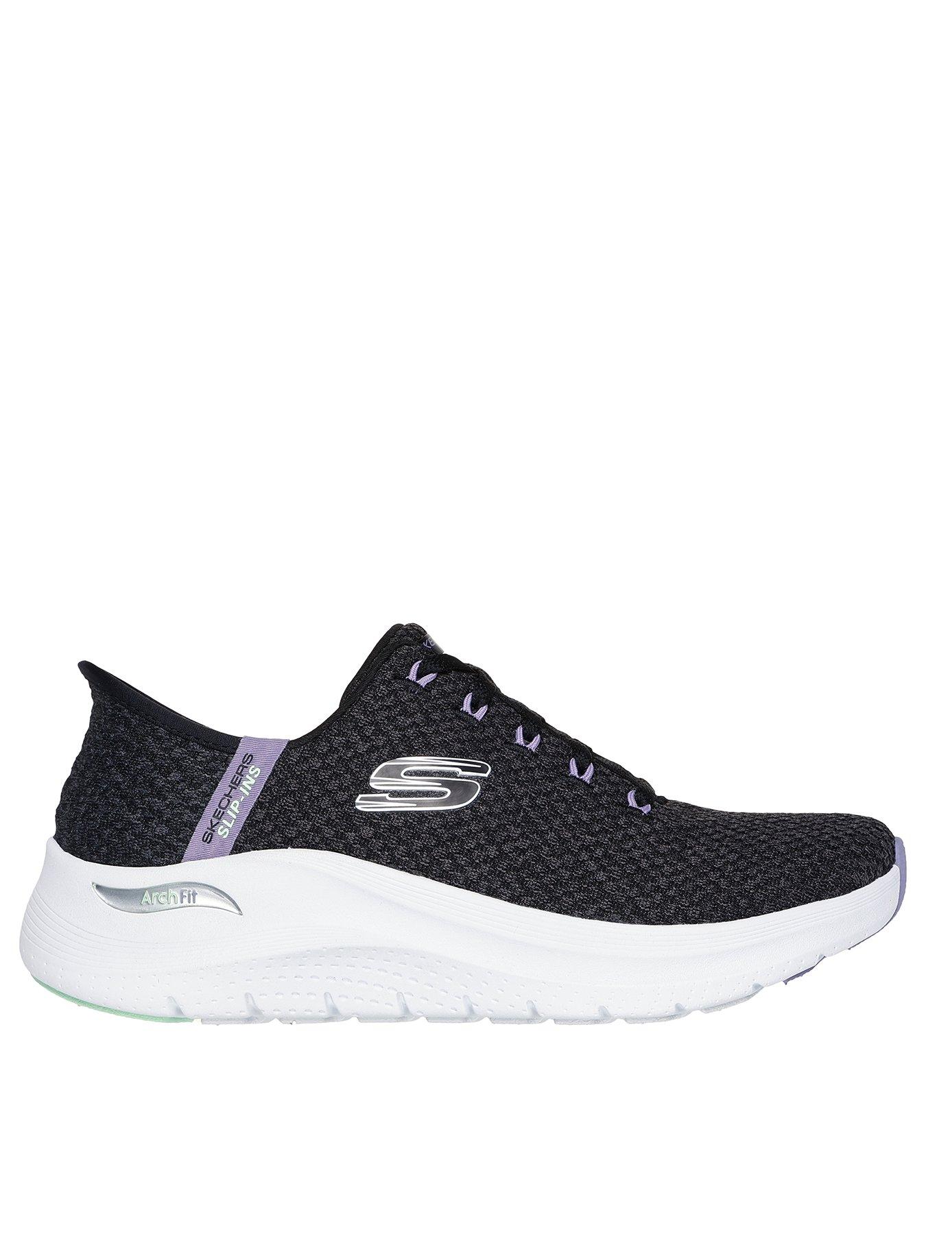 skechers-arch-fit-knit-lace-up-slip-ins-sneakers-black