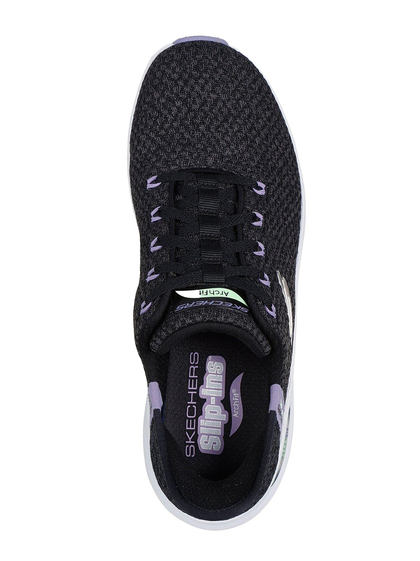 skechers-arch-fit-knit-lace-up-slip-ins-sneakers-blackoutfit