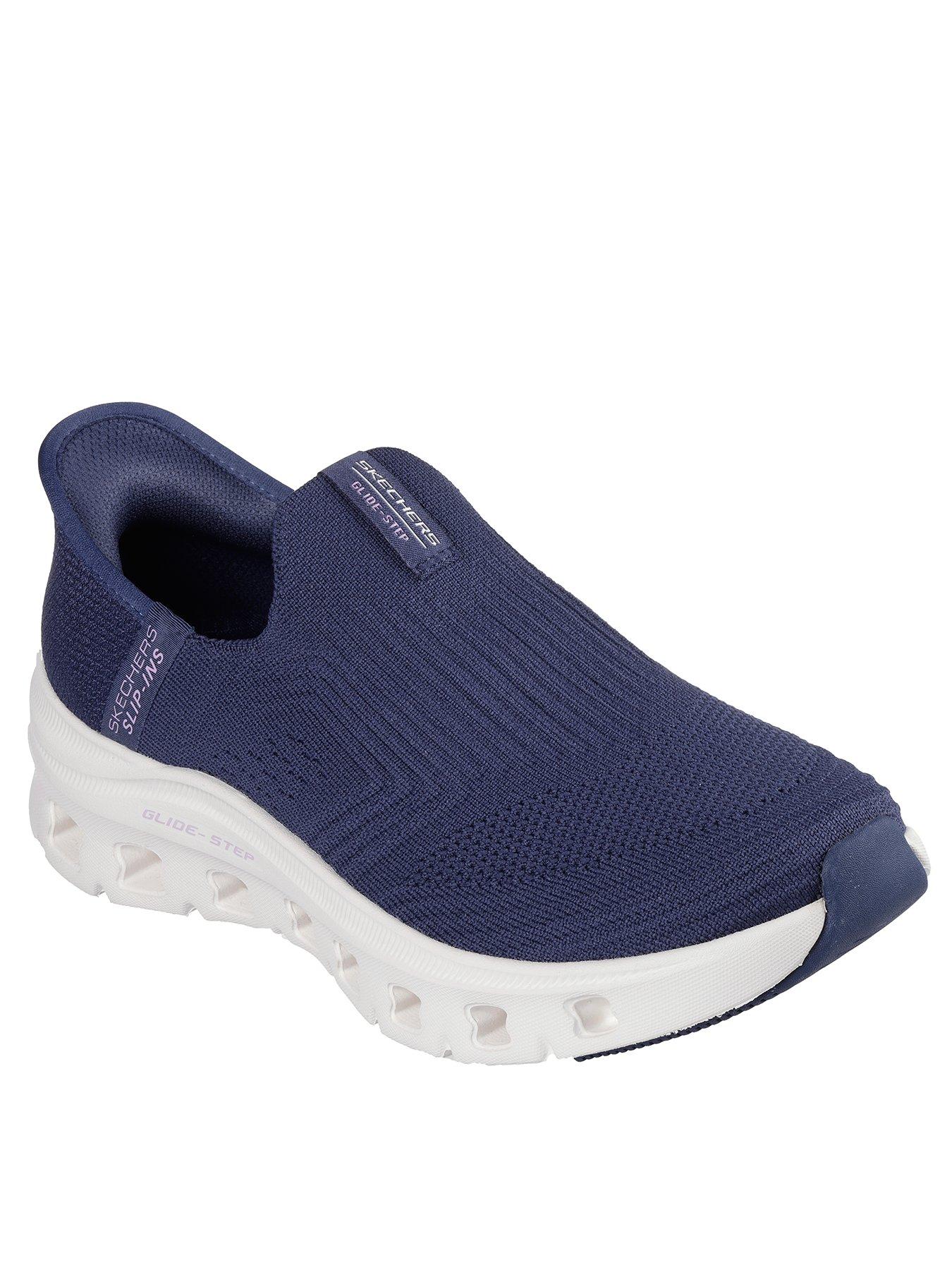 skechers-engineered-stretch-knit-slip-ins-w-air-cooled-mf-navystillFront