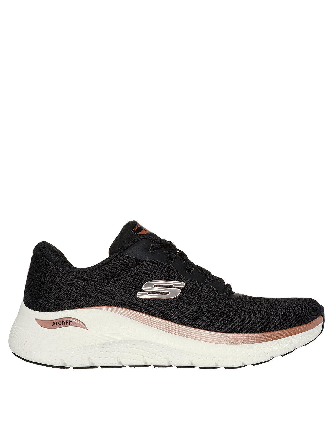 Skechers Arch Fit 2.o Glow The Distance Lace-up Trainer - Black