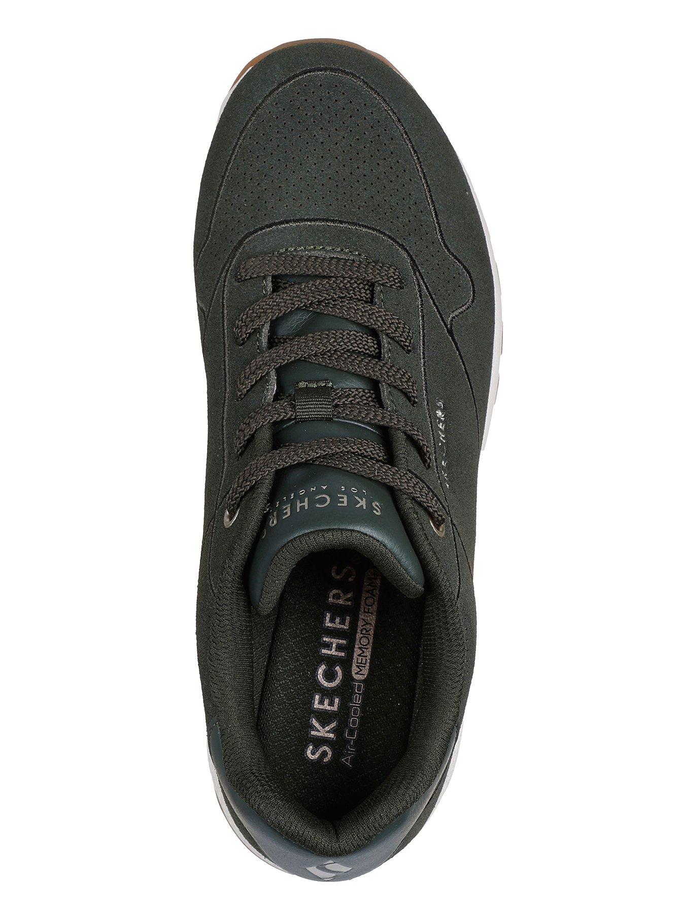 skechers-suede-lace-chenille-laces-flatform-sneaker-greenoutfit