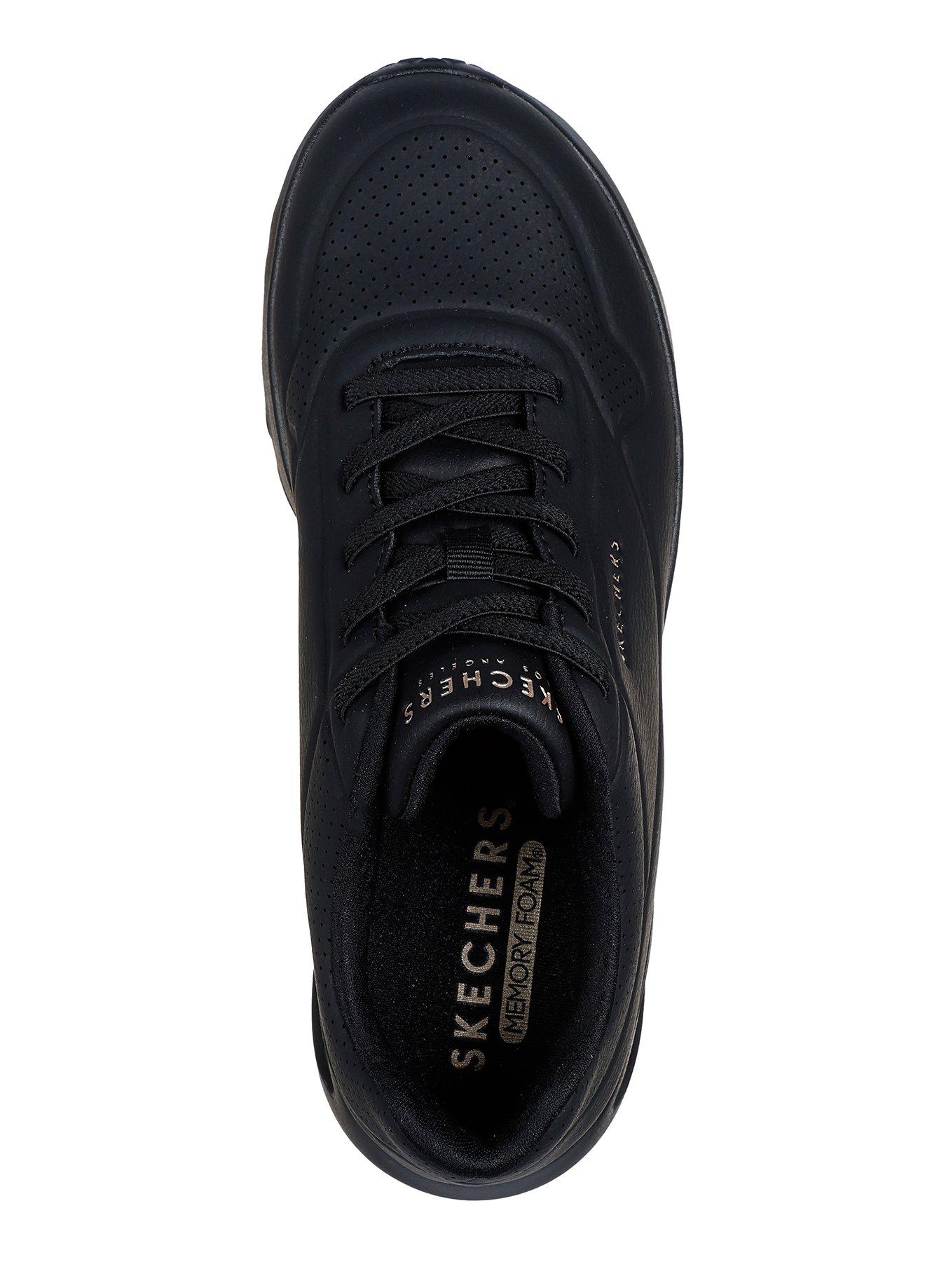 skechers-embossed-duraleather-gore-laced-slip-on-blackoutfit