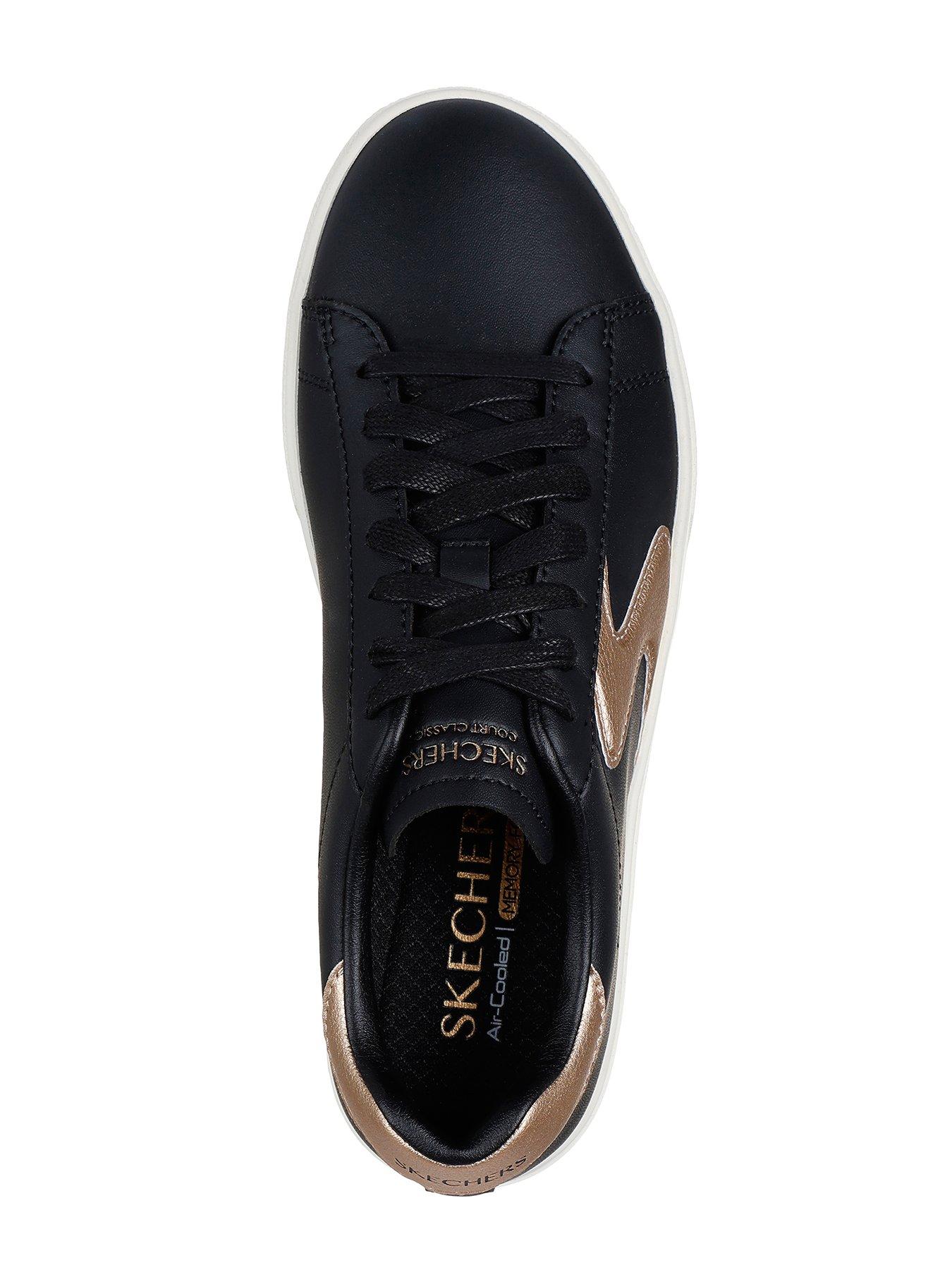 skechers-duraleather-metallic-popped-lace-up-wair-cooled-mfoutfit