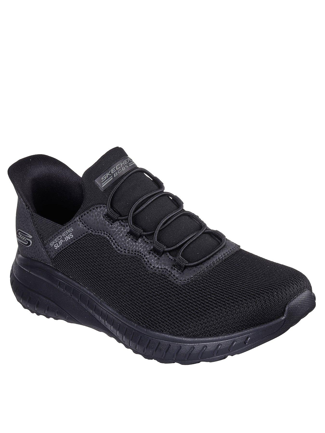 skechers-slip-ins-gore-bungee-knitted-sneaker-blackstillFront