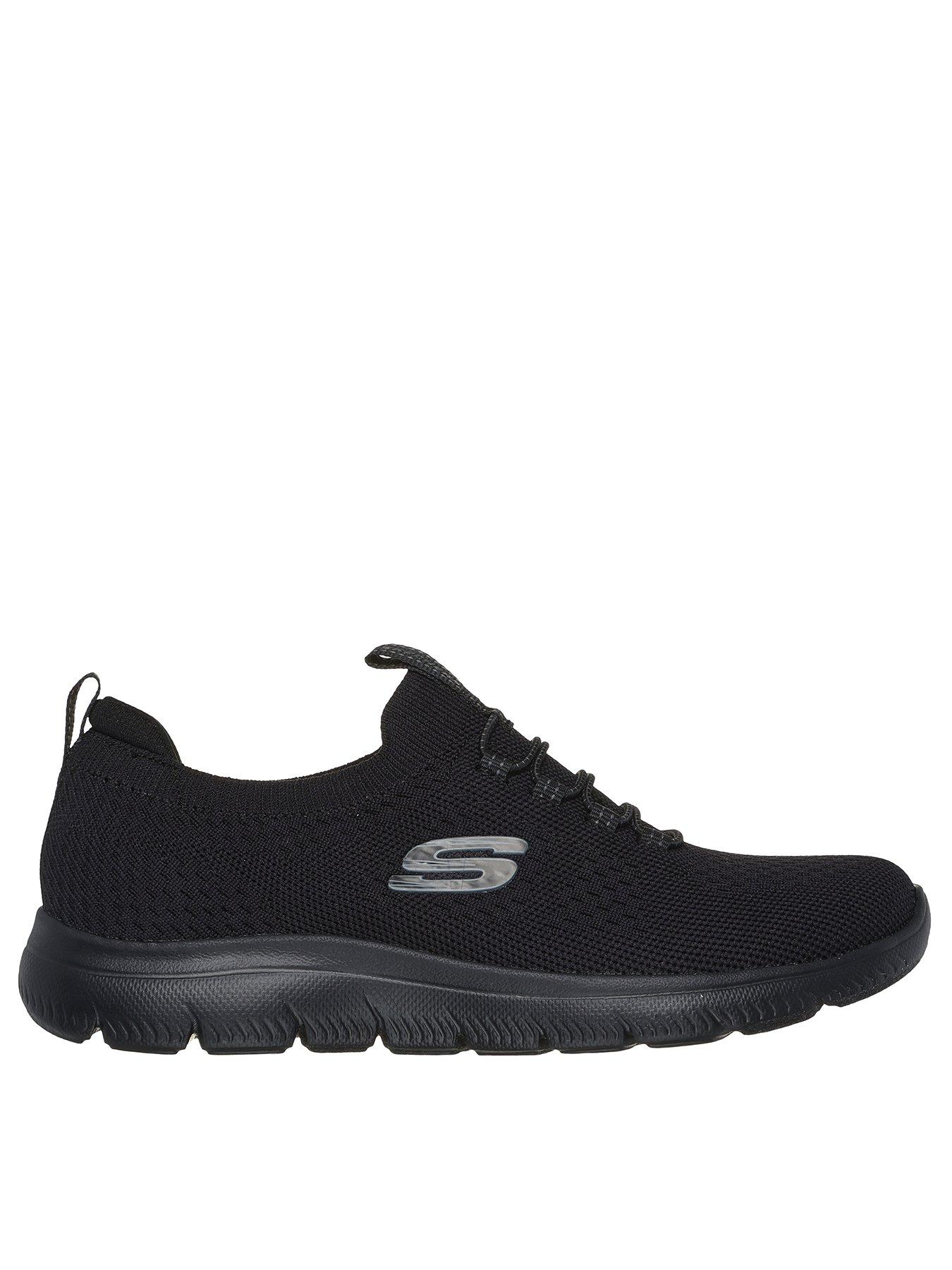 skechers-engineered-stretch-knit-bungee-slip-on-w-memory-foam-black