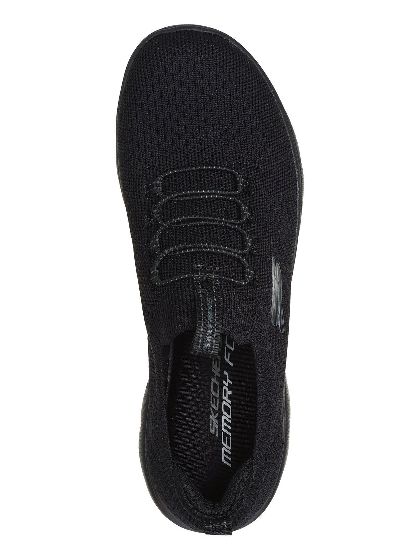 skechers-engineered-stretch-knit-bungee-slip-on-w-memory-foam-blackoutfit