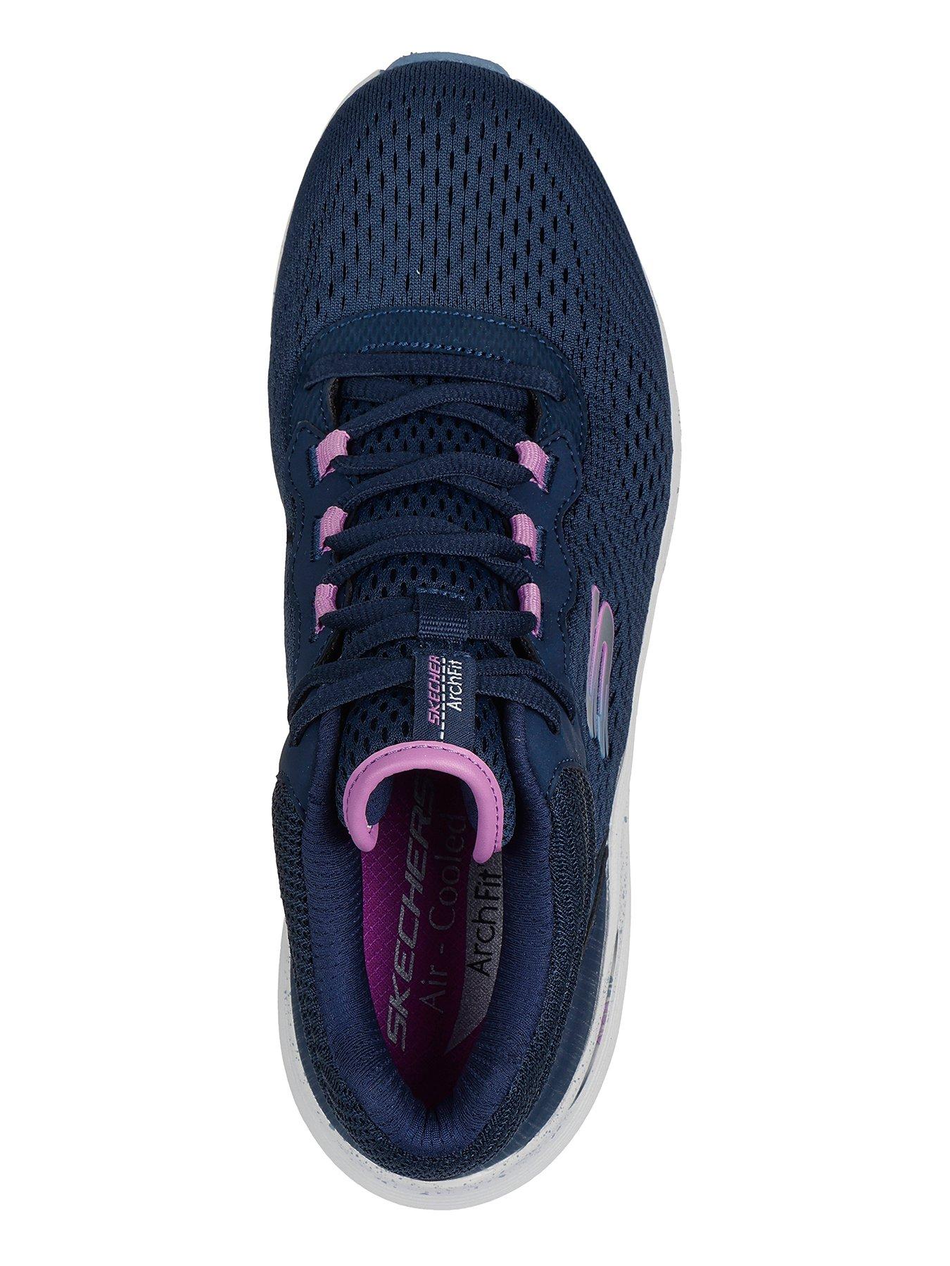 skechers-arch-fit-waterproof-engineered-mesh-lace-up-trainers-navyoutfit