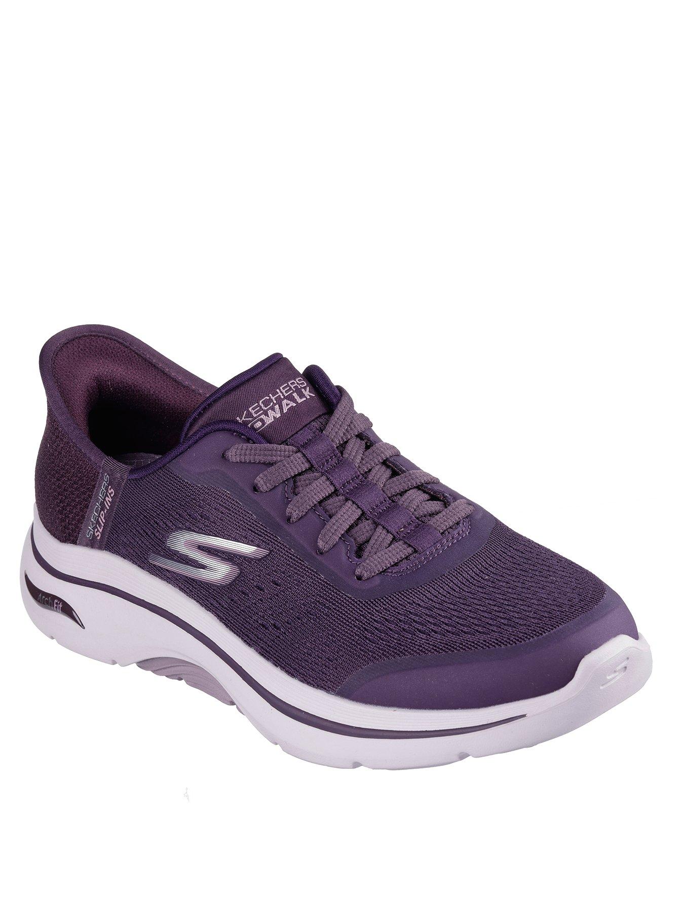 skechers-slip-ins-arch-fit-mesh-trainers-purplestillFront