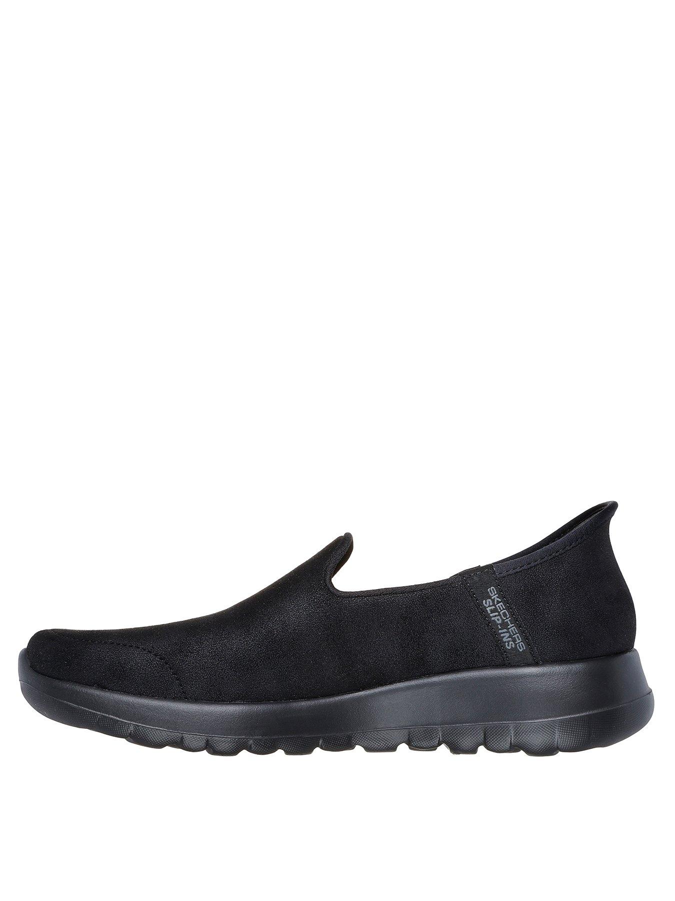 skechers-leather-tex-slip-ins-blackstillFront