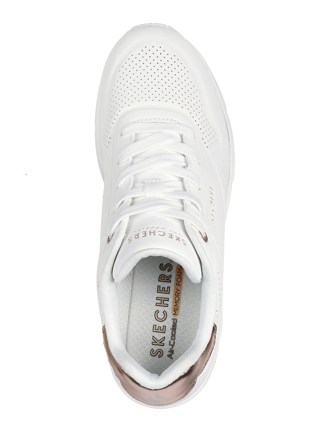 skechers-duraleather-metallic-trimmed-lace-up-fashion-wedge-trainers-whiteoutfit