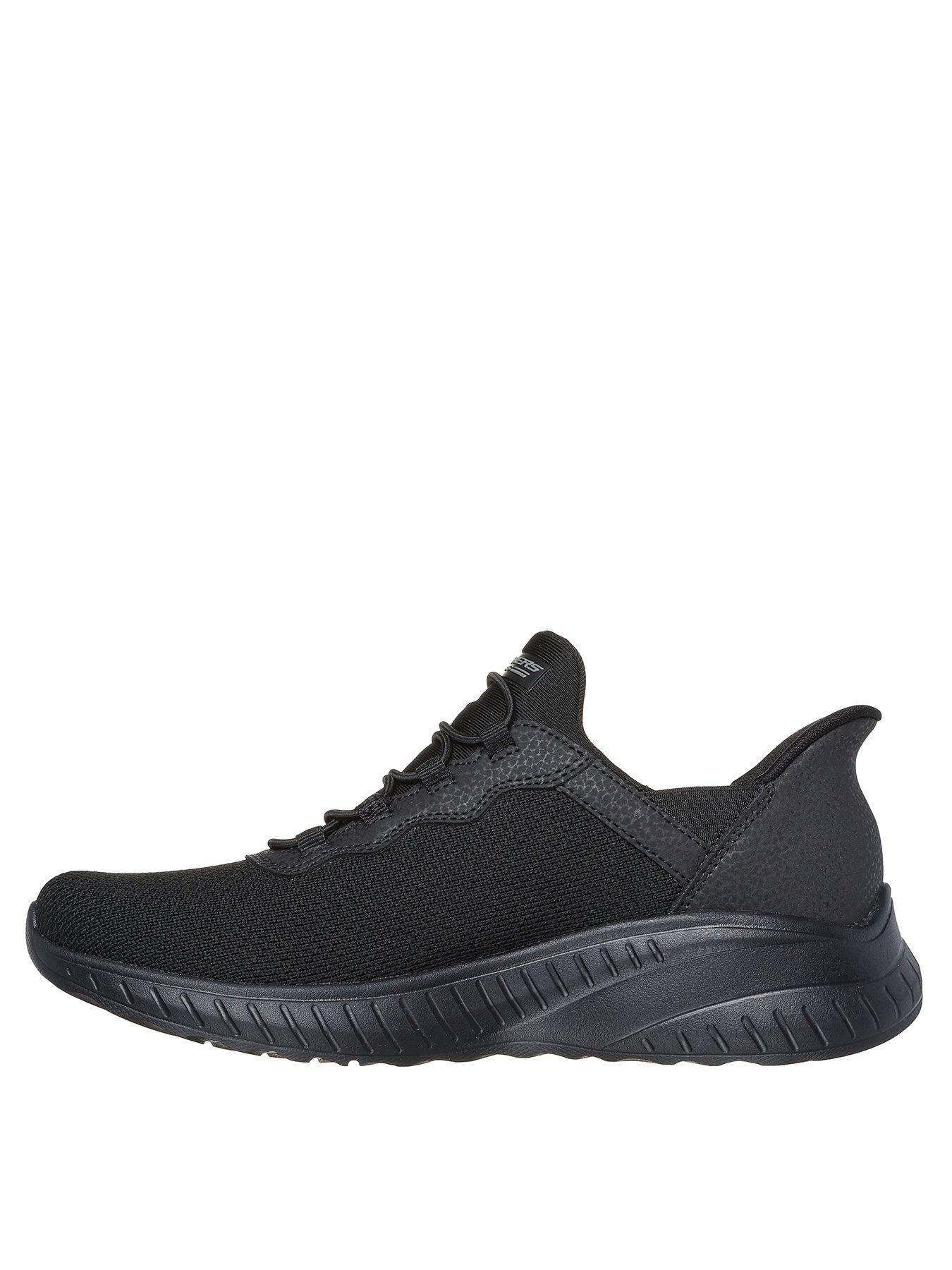 skechers-slip-ins-gore-bungee-knitted-sneaker-blackstillFront