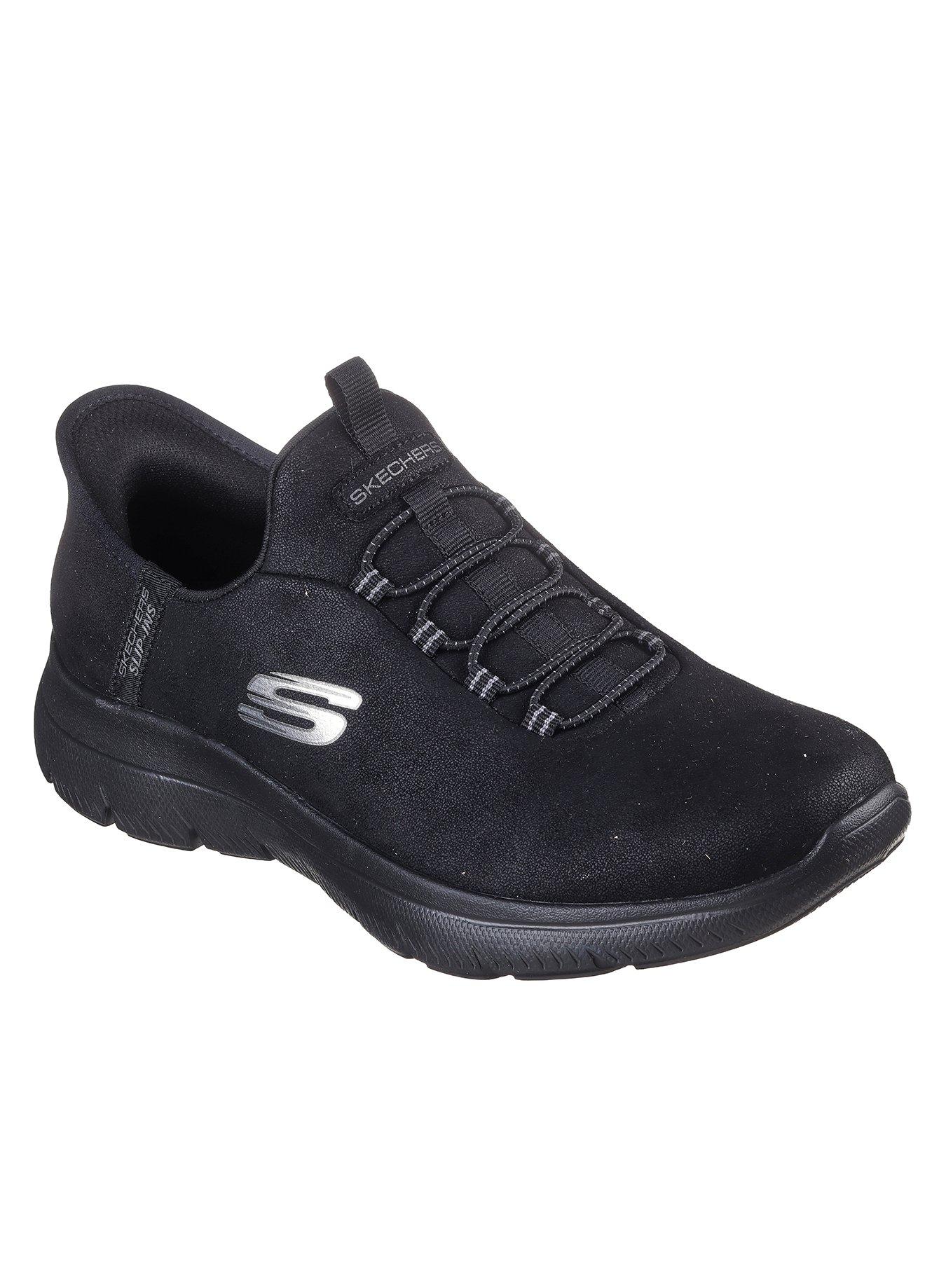 skechers-vegan-duraleather-bungee-slip-ins-w-air-cooled-mf-blackstillFront