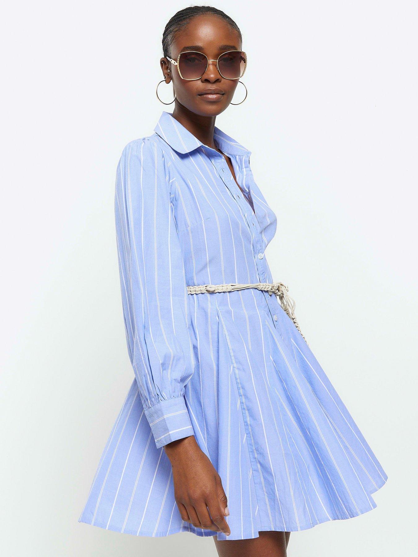 river-island-striped-shirt-dress-blueoutfit