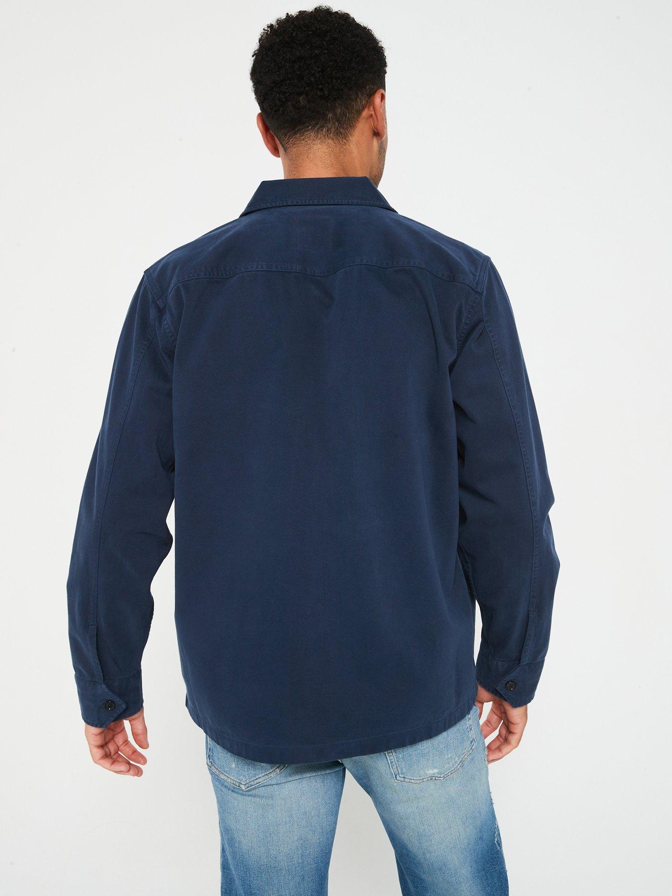 boss-lovel-double-pocket-zip-overshirt-navystillFront