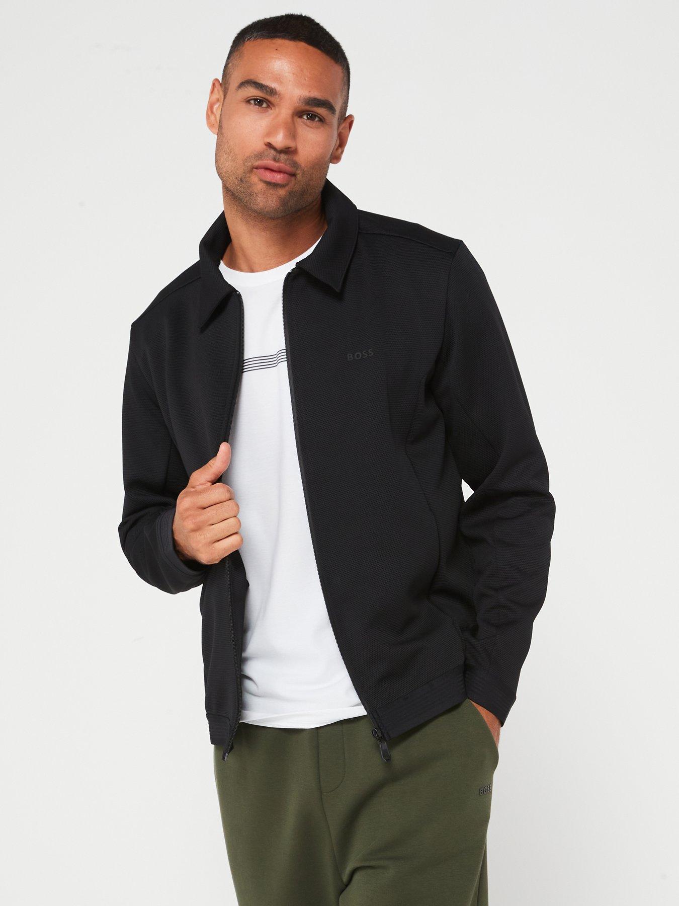 boss-surely-pique-zip-jersey-overshirt-blackfront