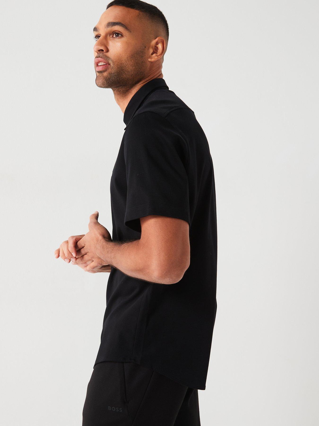 boss-motion-button-down-short-sleeve-shirt-blackstillFront