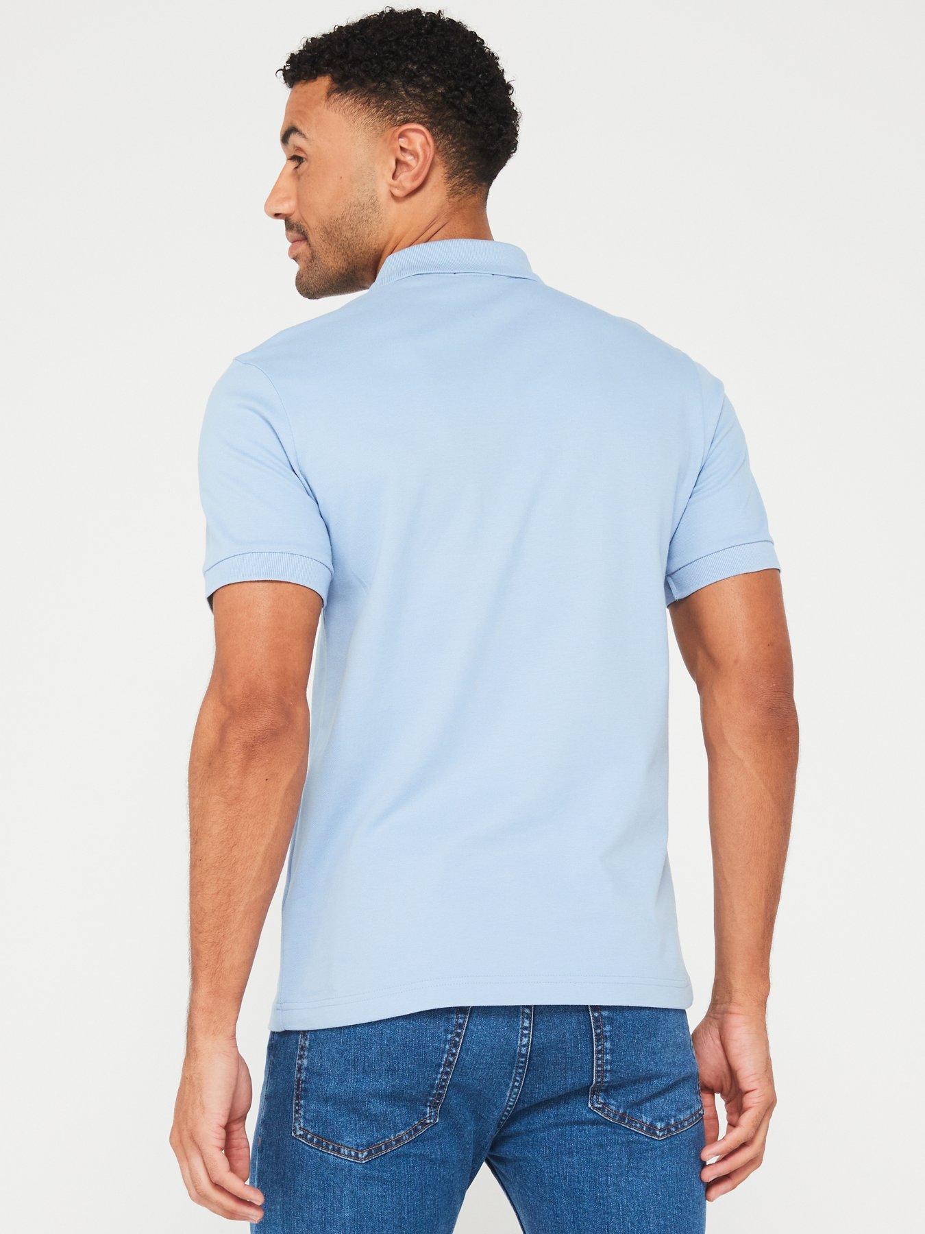 Image 2 of 4 of BOSS Passenger Slim Fit Tonal Logo Polo Shirt - Light Blue