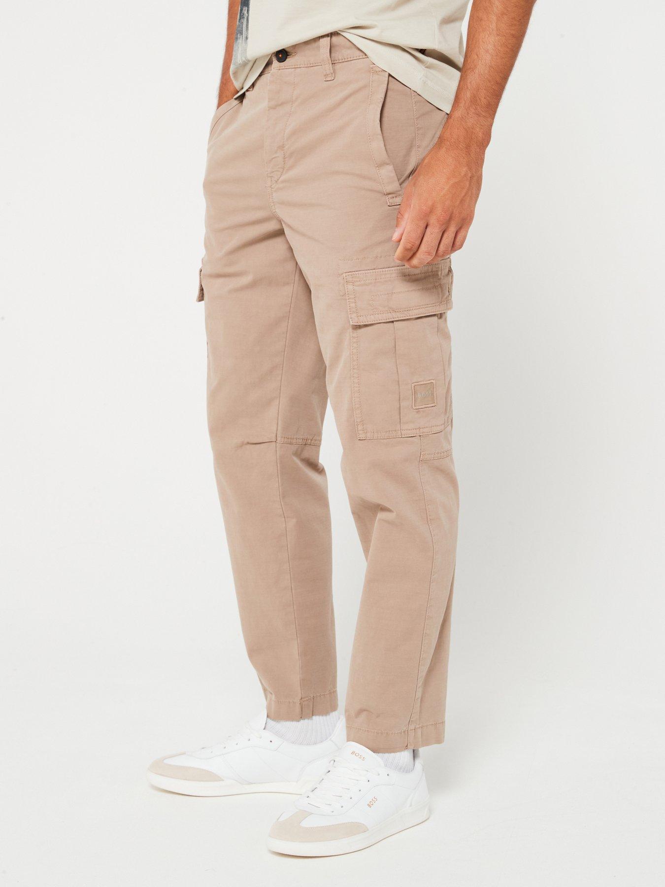 boss-sisla-7-cargo-trousers-beige